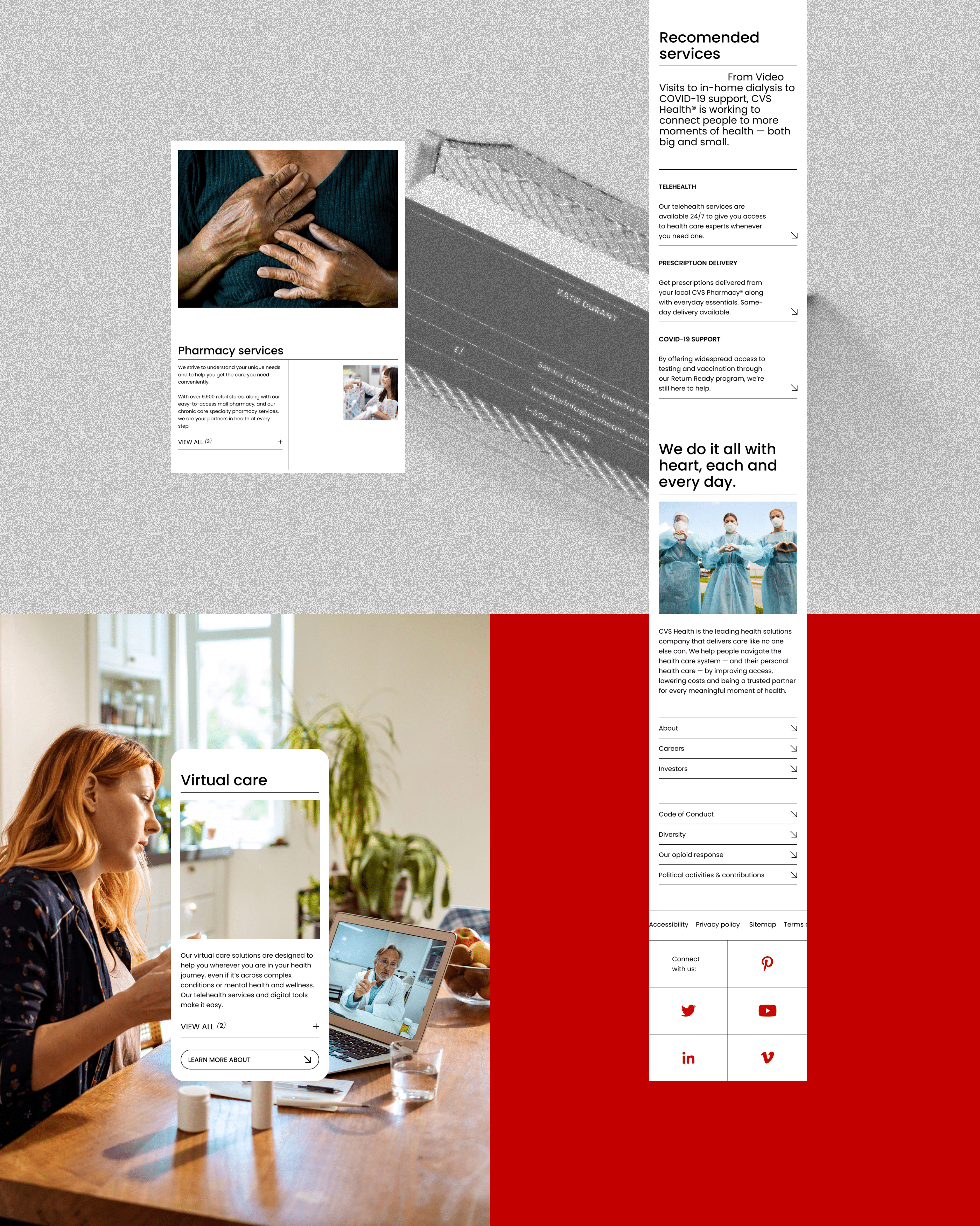 CVS HEALTH website — Изображение №10 — Интерфейсы, Брендинг на Dprofile