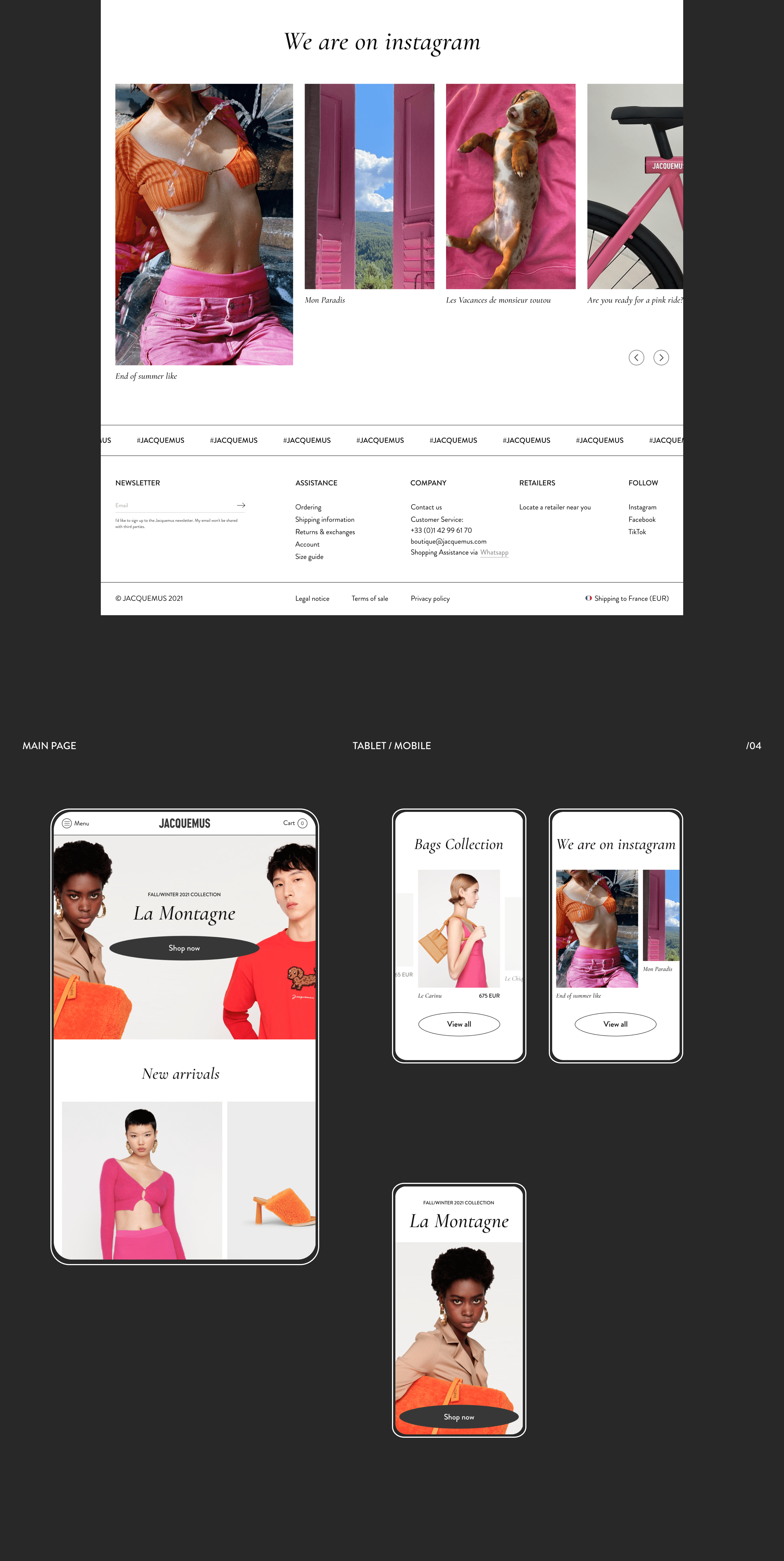 Jacquemus — E-commerce redesign concept — Изображение №3 — Интерфейсы на Dprofile