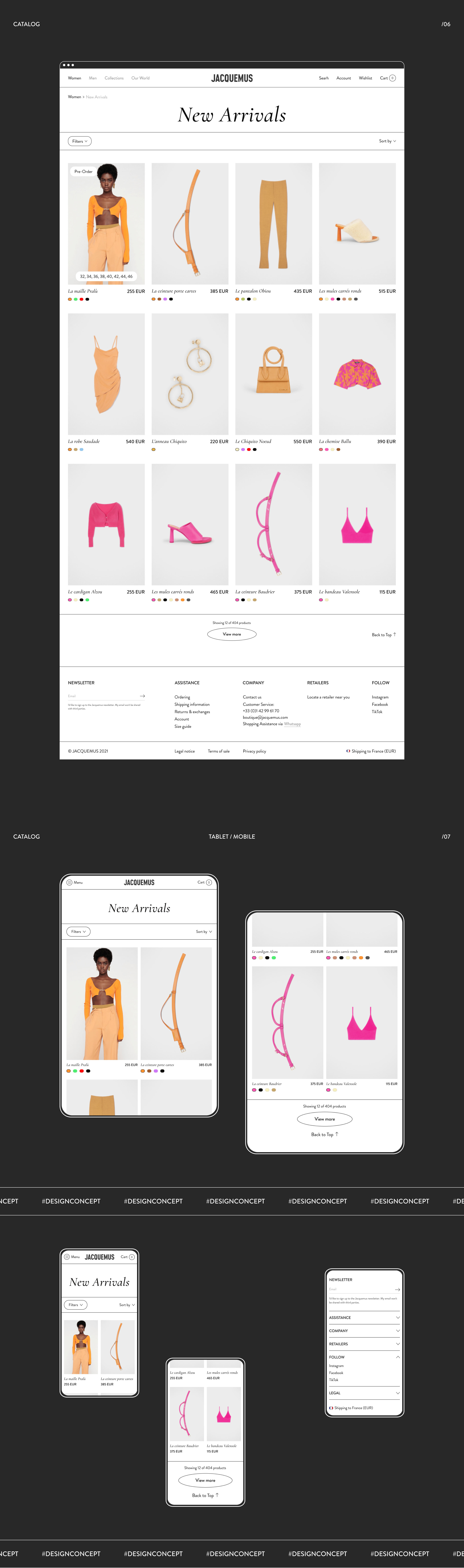 Jacquemus — E-commerce redesign concept — Изображение №5 — Интерфейсы на Dprofile
