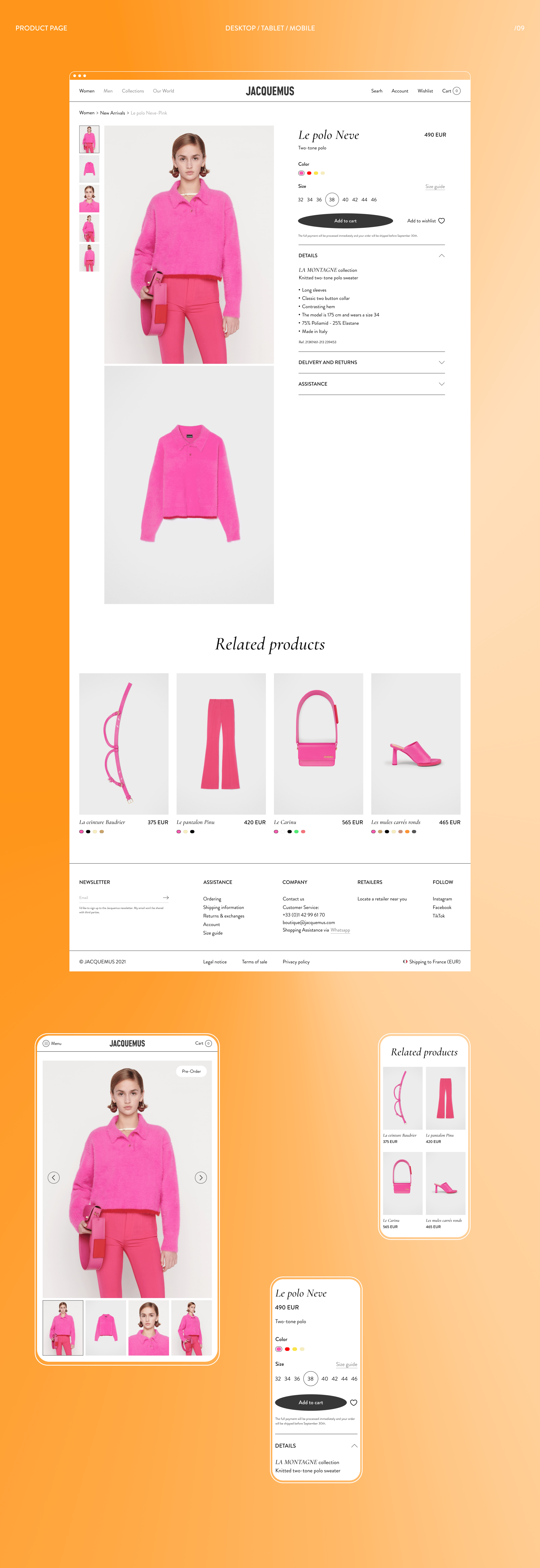 Jacquemus — E-commerce redesign concept — Изображение №7 — Интерфейсы на Dprofile