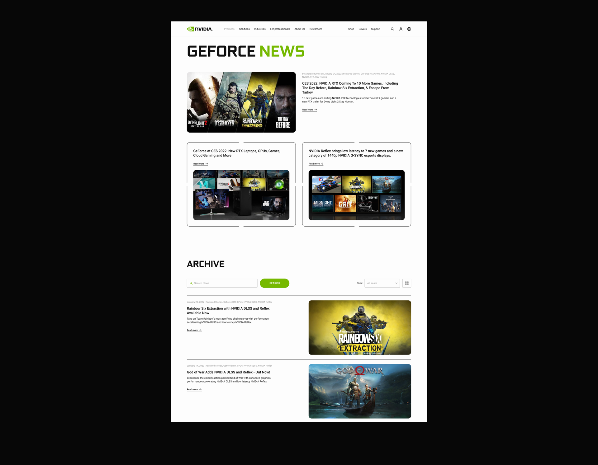 NVIDIA — Corporate website redesign — Изображение №8 — Интерфейсы на Dprofile