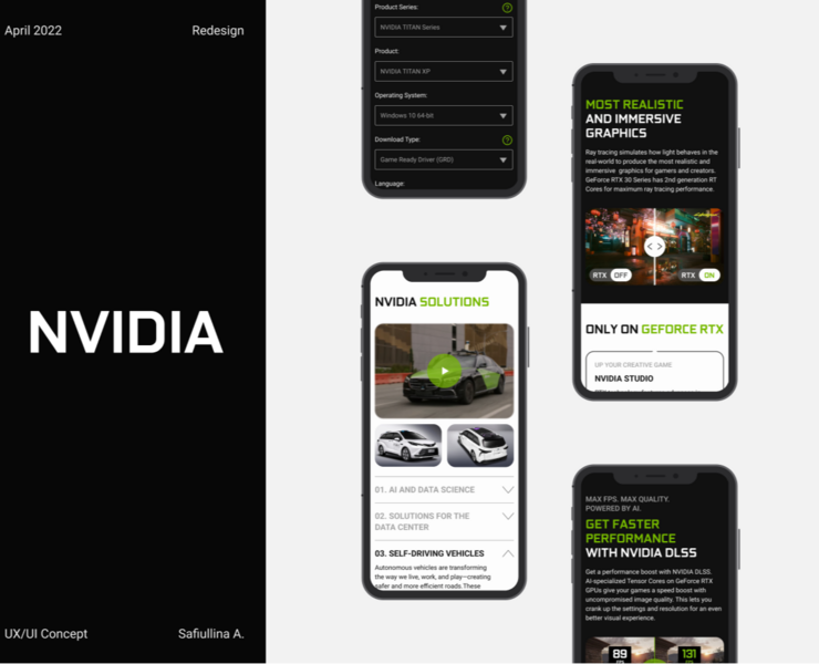 NVIDIA — Corporate website redesign — Интерфейсы на Dprofile
