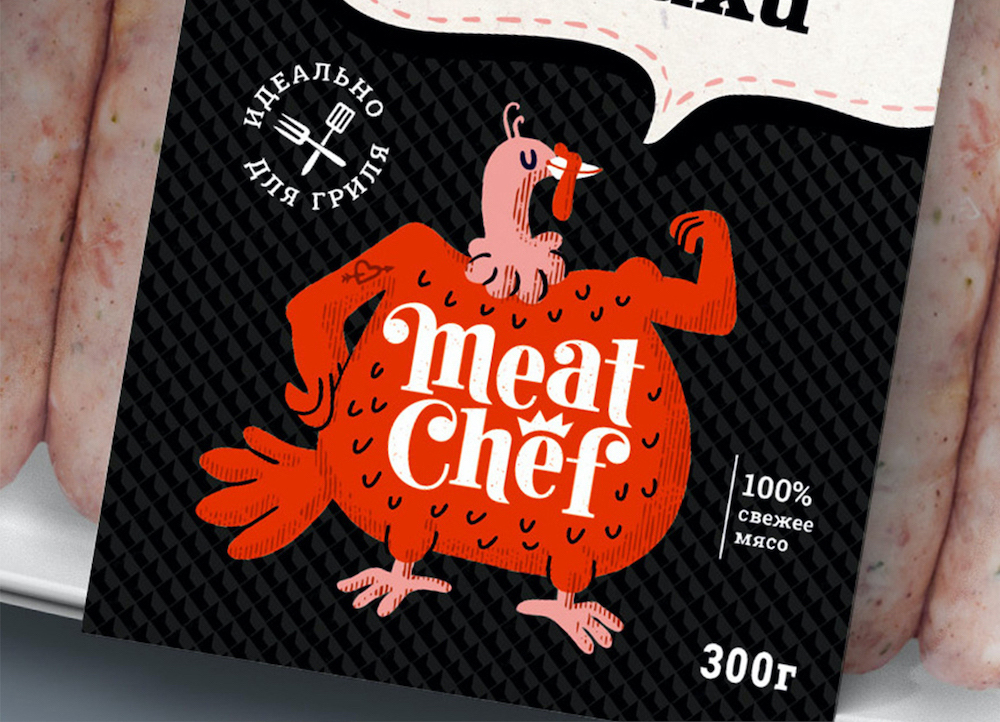 Айдентика Дизайн упаковки MeatChef для мясных полуфабрикатов — Изображение №6 — Брендинг, Иллюстрация на Dprofile