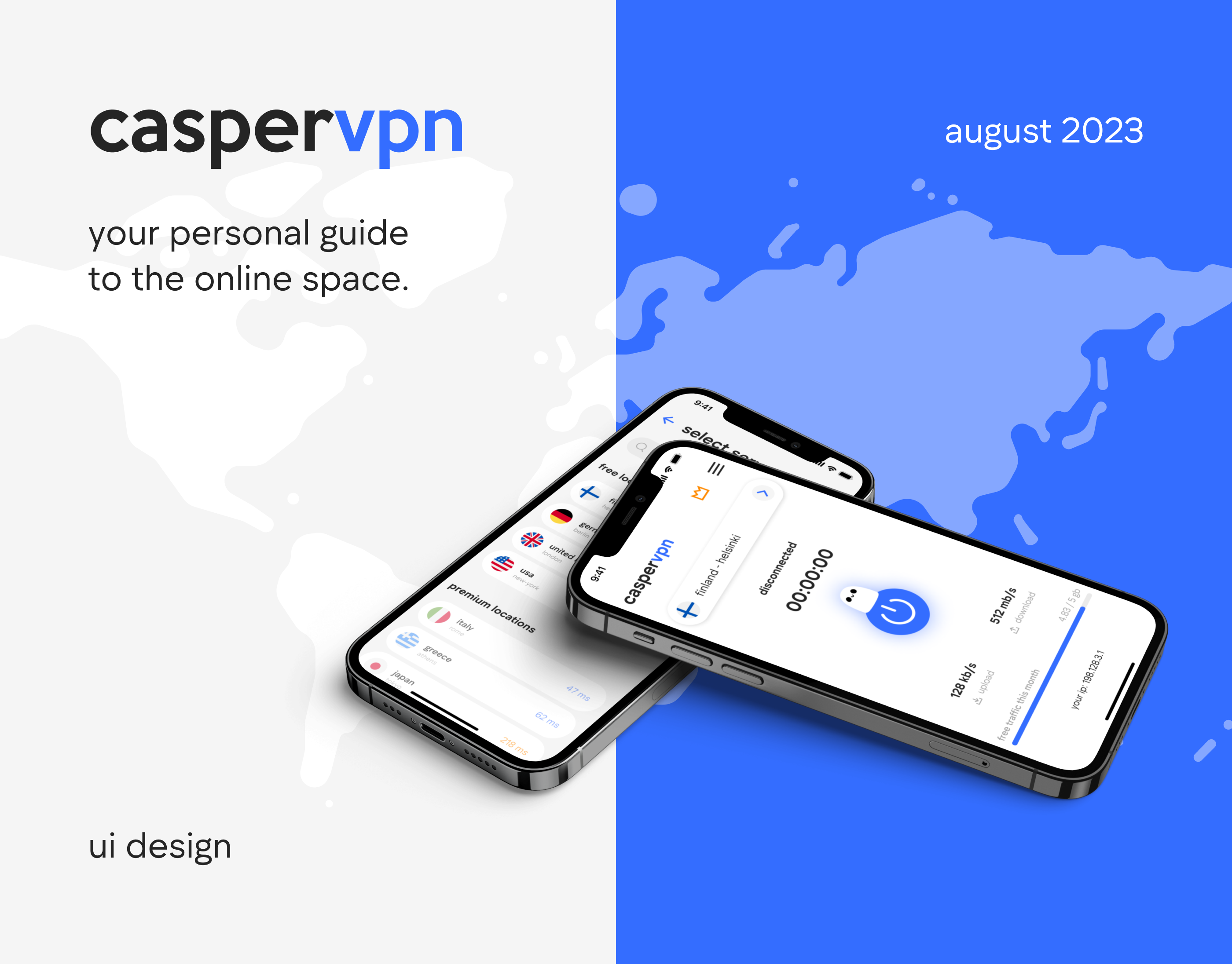 caspervpn — Изображение №1 — Интерфейсы, Брендинг на Dprofile