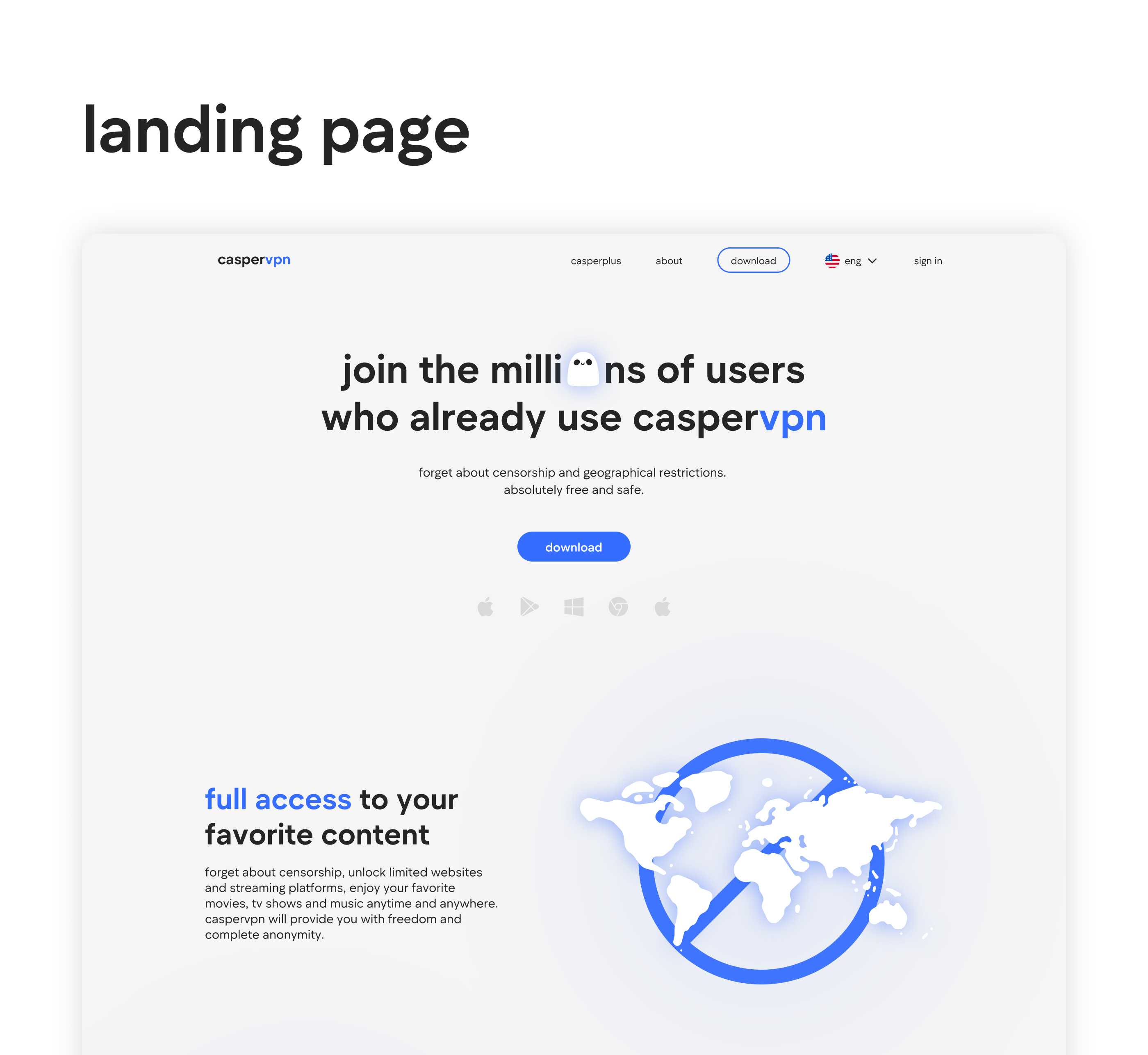 caspervpn — Изображение №6 — Интерфейсы, Брендинг на Dprofile
