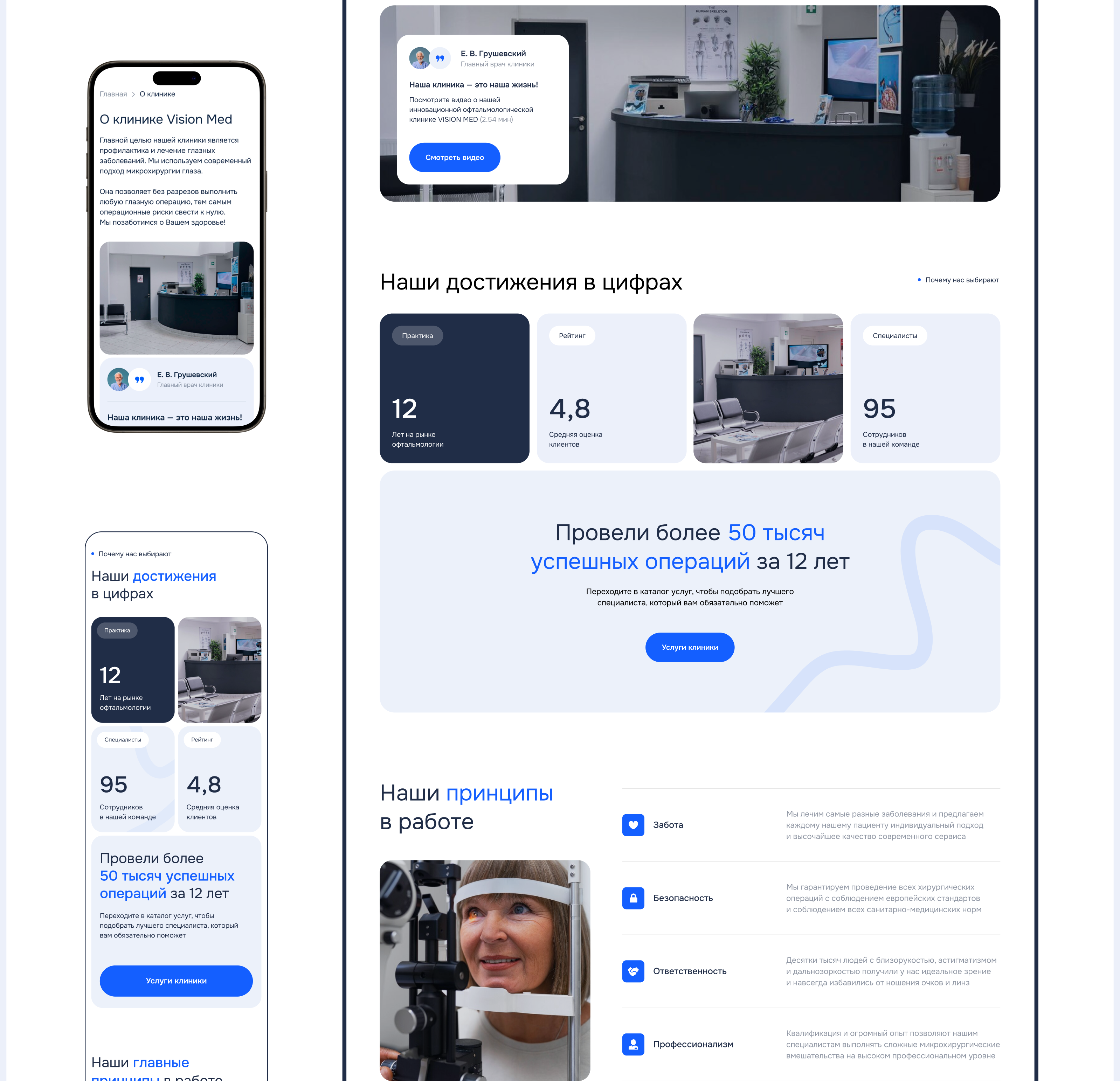 Website Design for a Eye Medical Clinic — Изображение №15 — Интерфейсы на Dprofile