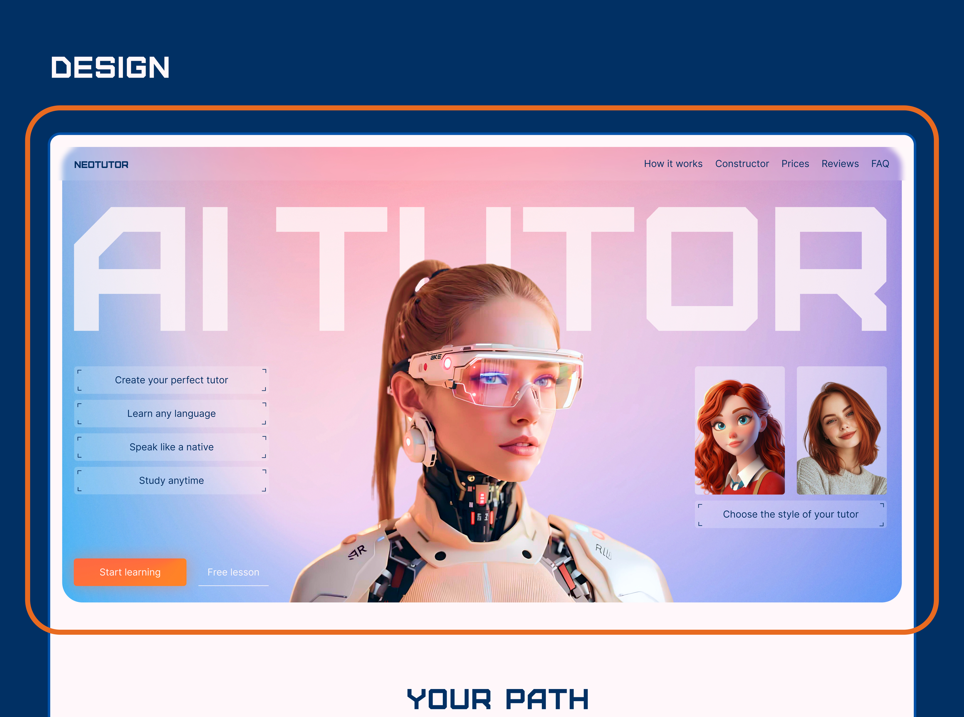 Веб-сайт для ИИ репетитора l AI language tutor website — Изображение №12 — Интерфейсы на Dprofile