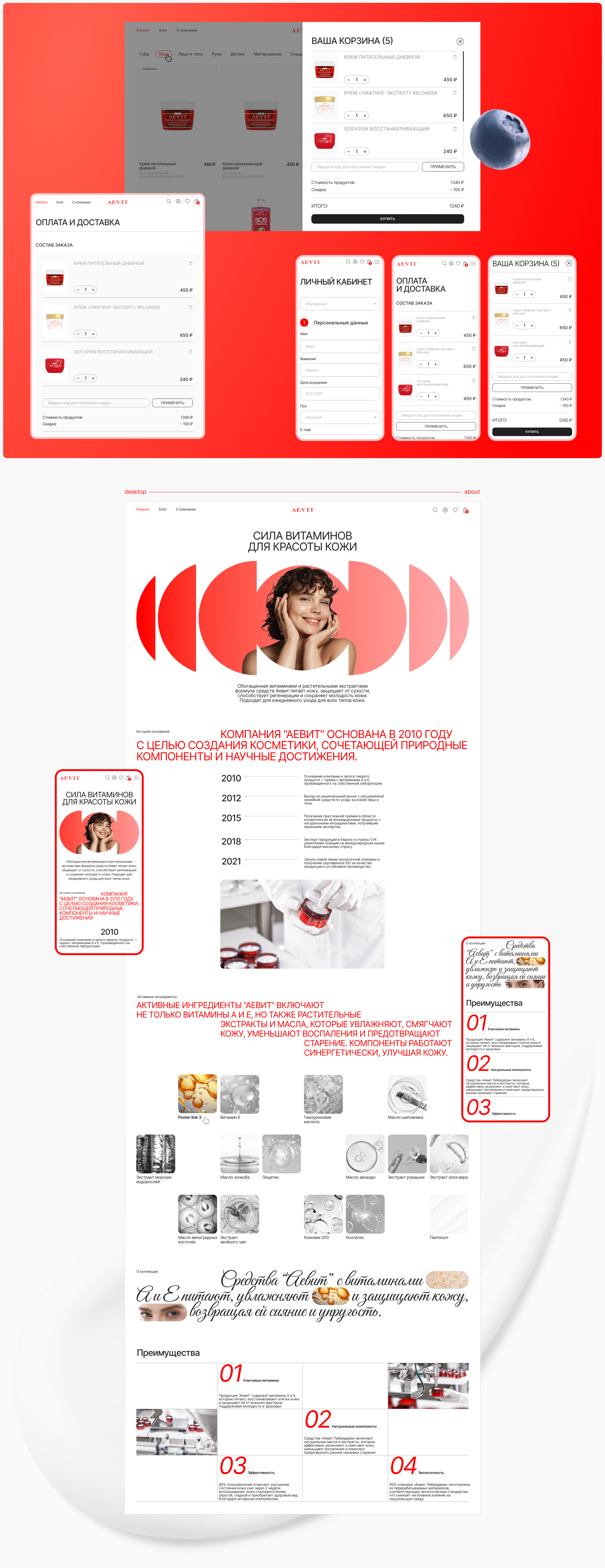 AEVIT | E-commerce | UX UI — Изображение №5 — Интерфейсы на Dprofile