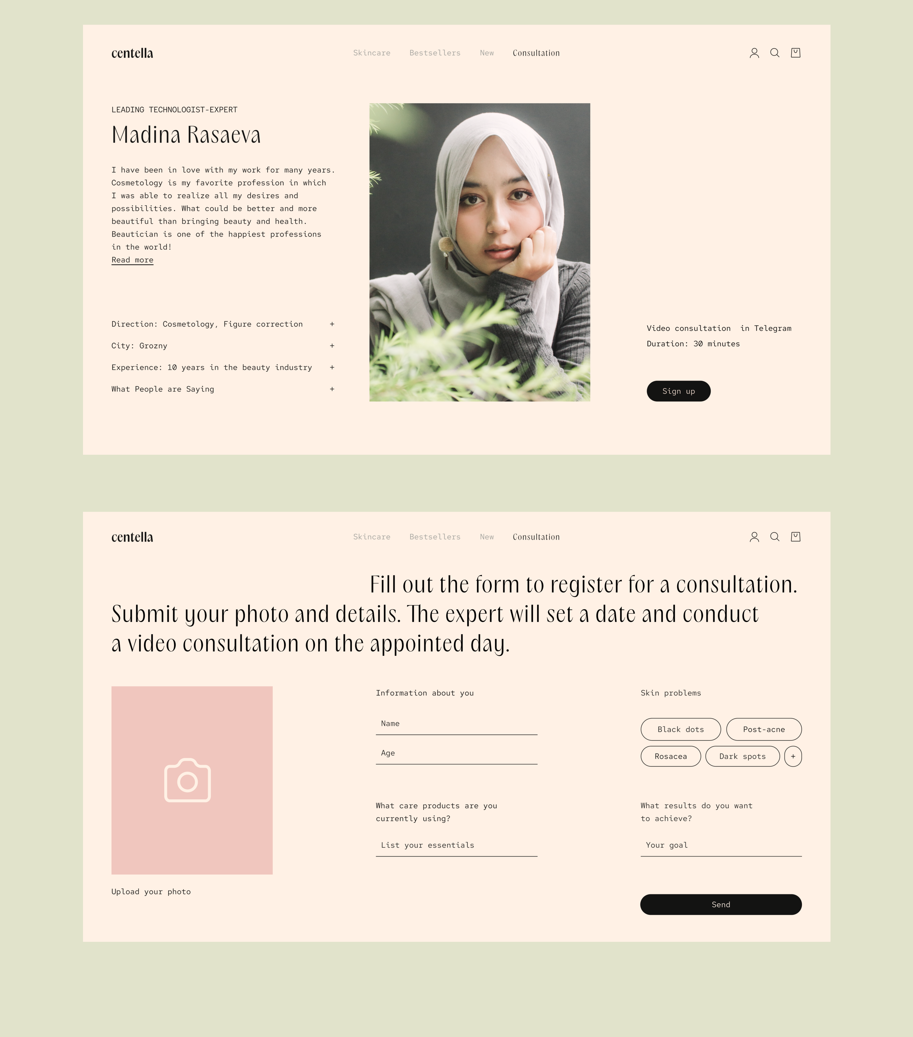 web Design - Skincare — Изображение №10 — Интерфейсы на Dprofile