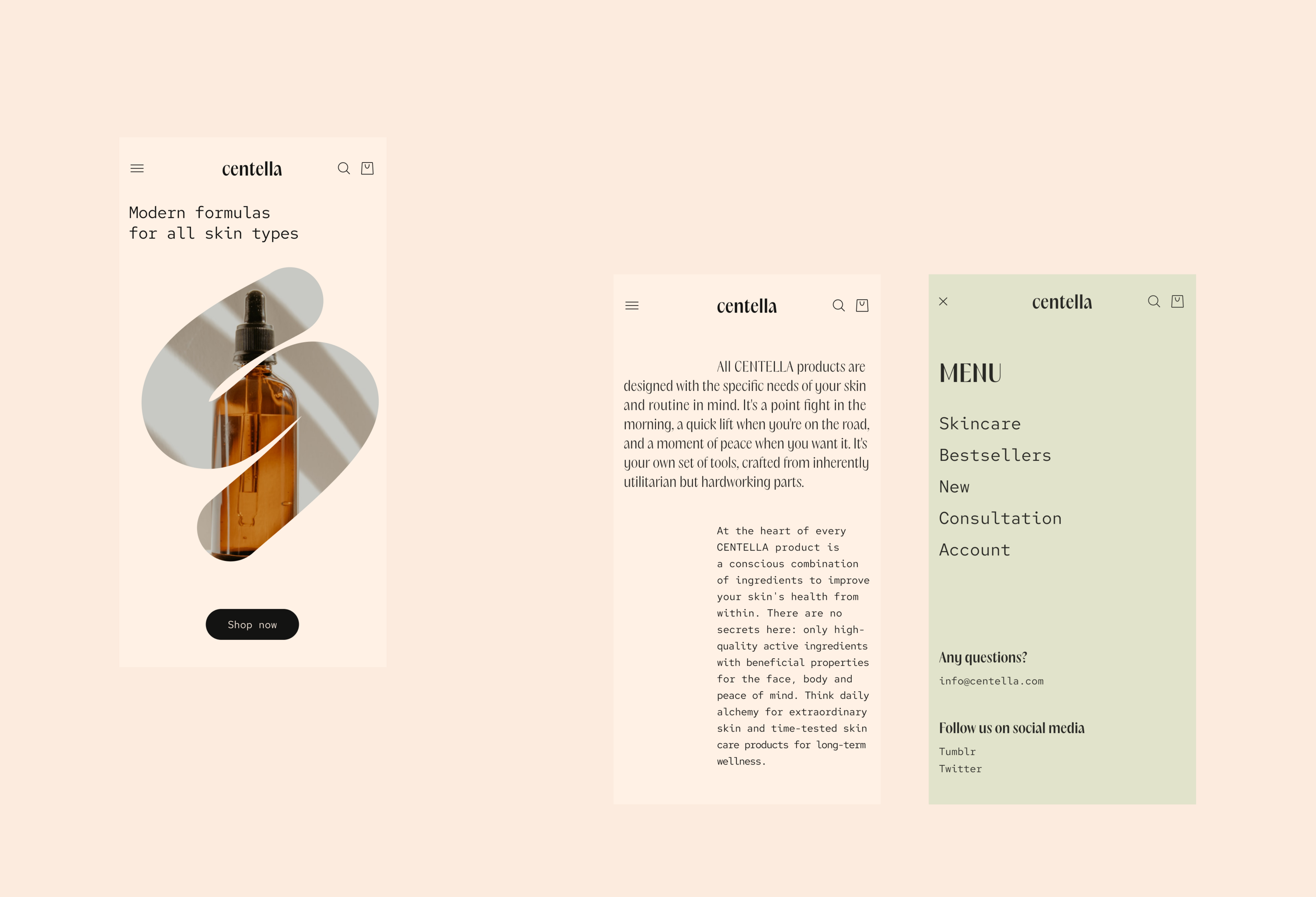 web Design - Skincare — Изображение №5 — Интерфейсы на Dprofile
