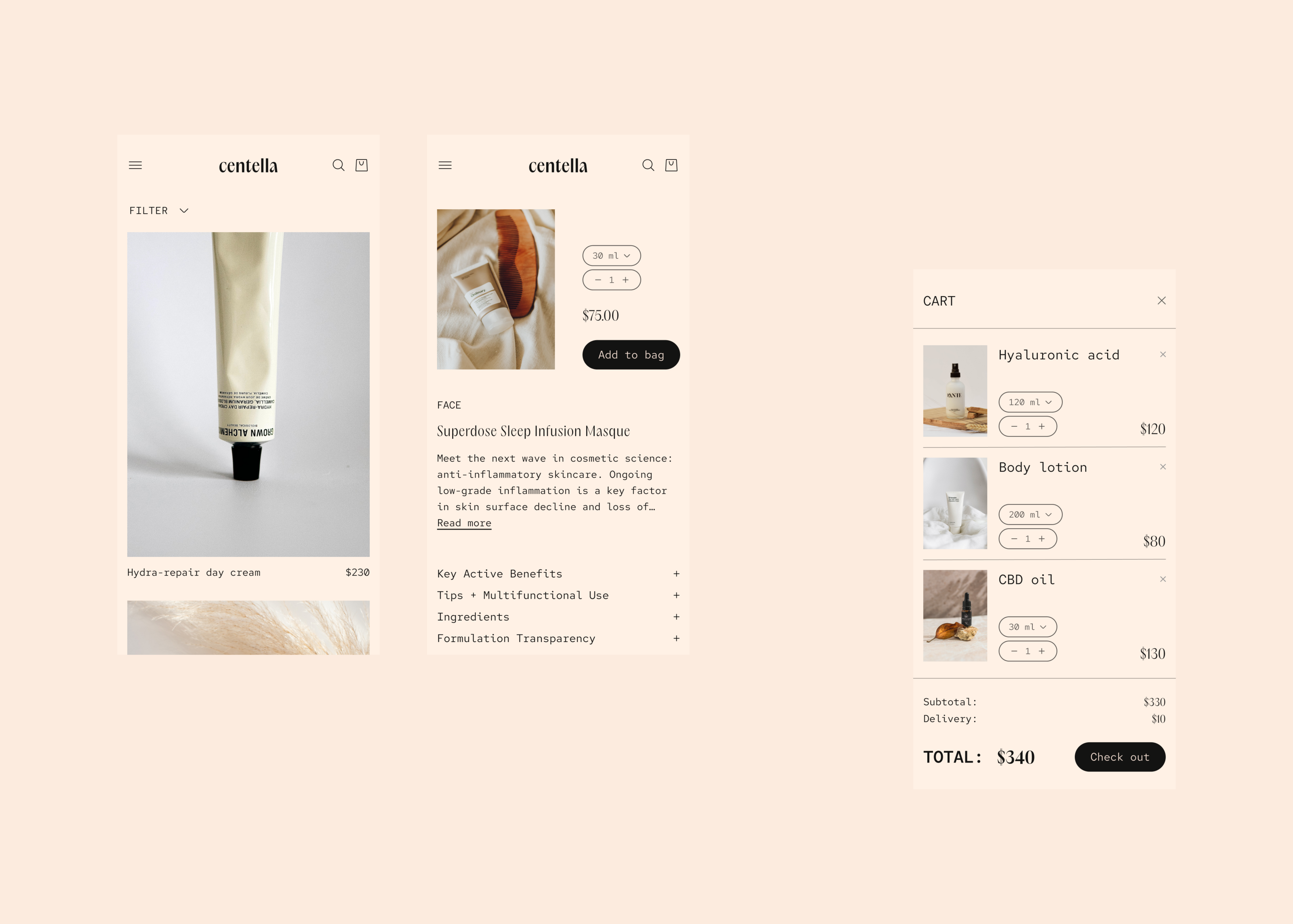web Design - Skincare — Изображение №11 — Интерфейсы на Dprofile