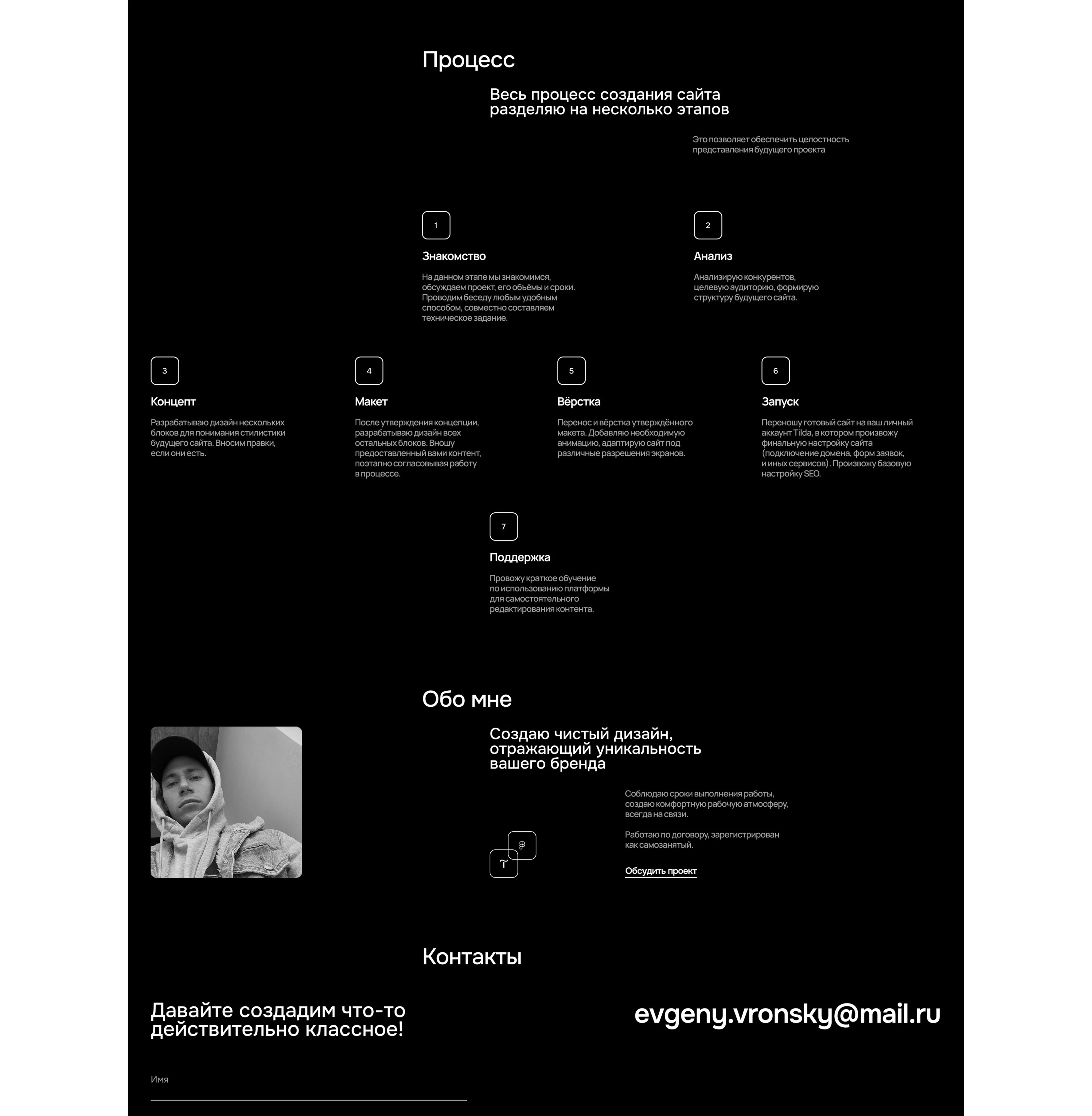 Сайт для веб-дизайнера / Сайт под ключ / Сайт портфолио — Изображение №5 — Интерфейсы, Брендинг на Dprofile