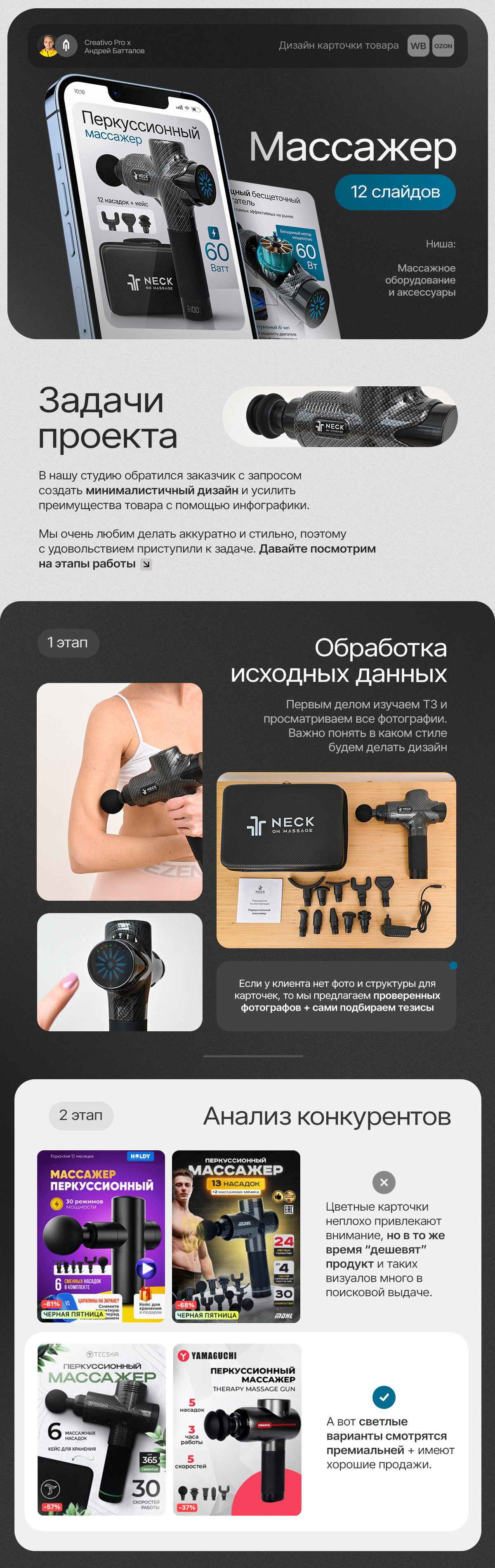 Дизайн для карточки товара "Массажер перкусионный" — Изображение №1 — Маркетинг на Dprofile