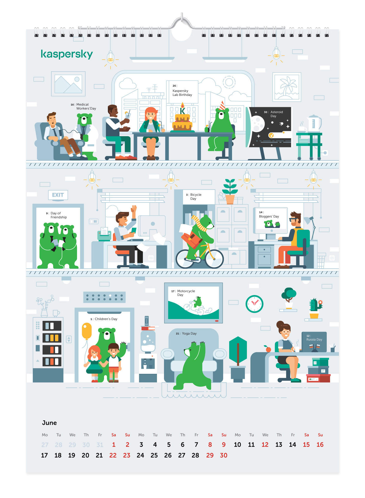 Скретч-календарь | Kaspersky — Изображение №15 — Иллюстрация, Графика на Dprofile