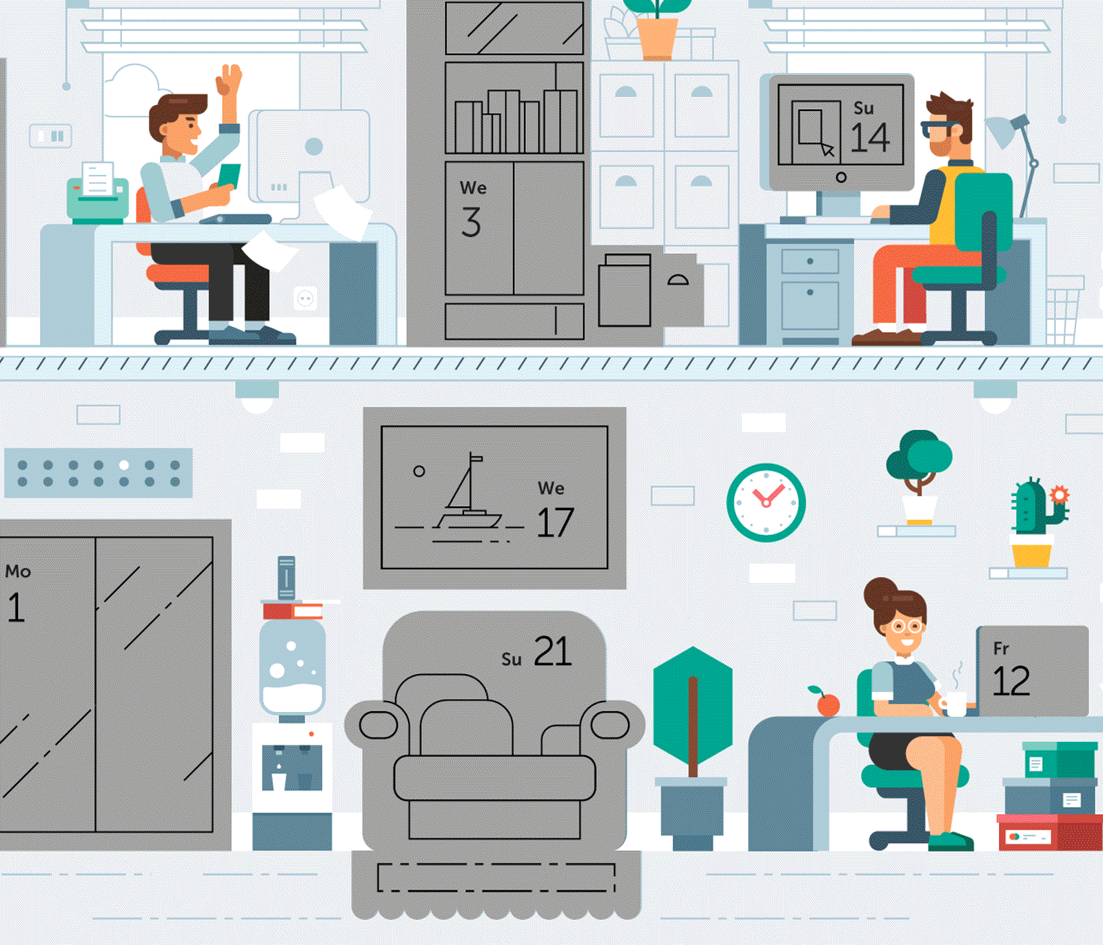 Скретч-календарь | Kaspersky — Изображение №16 — Иллюстрация, Графика на Dprofile