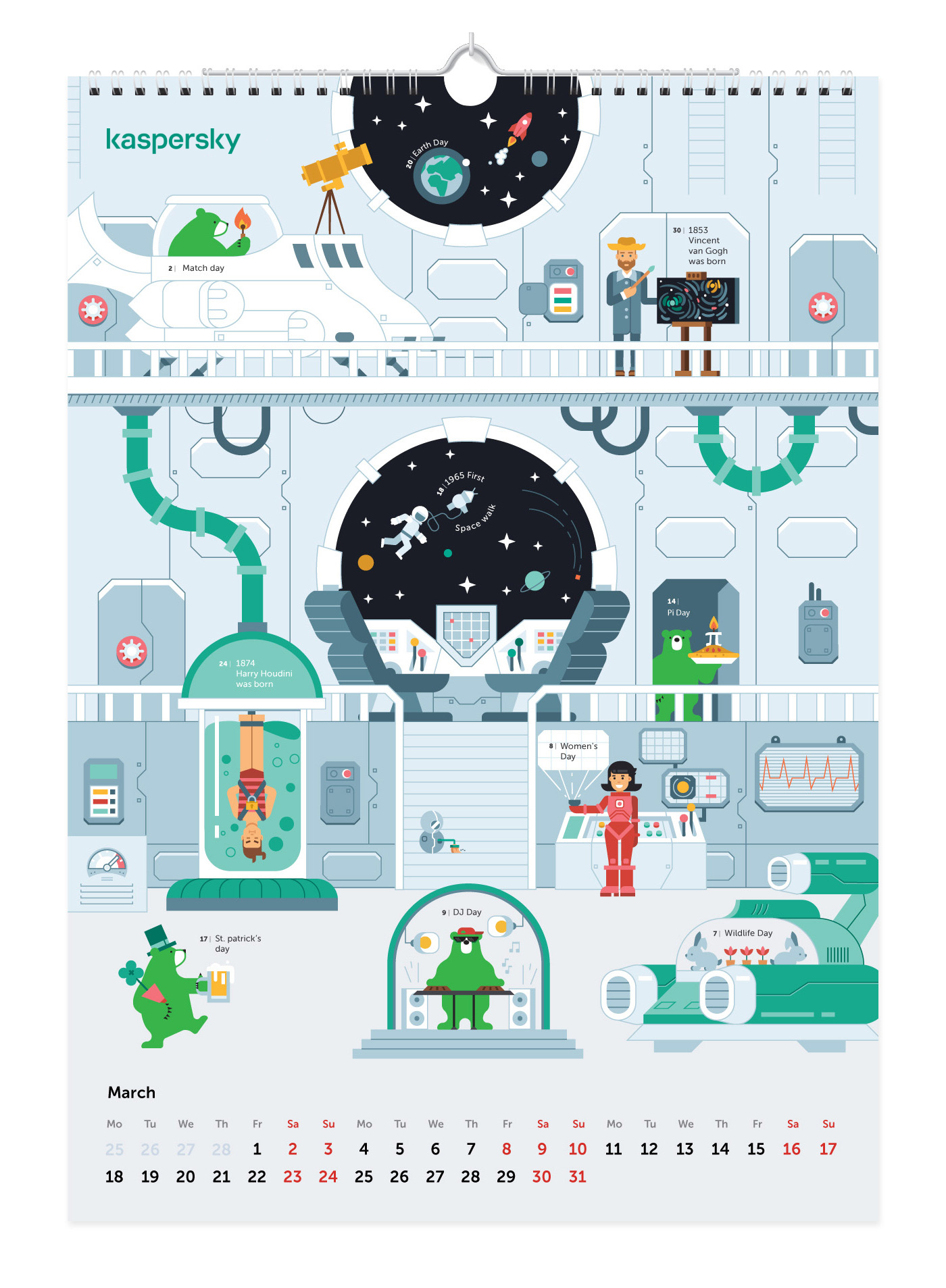 Скретч-календарь | Kaspersky — Изображение №9 — Иллюстрация, Графика на Dprofile