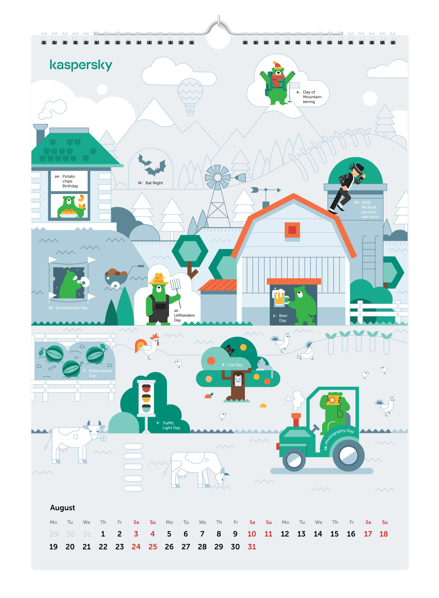 Скретч-календарь | Kaspersky — Изображение №19 — Иллюстрация, Графика на Dprofile