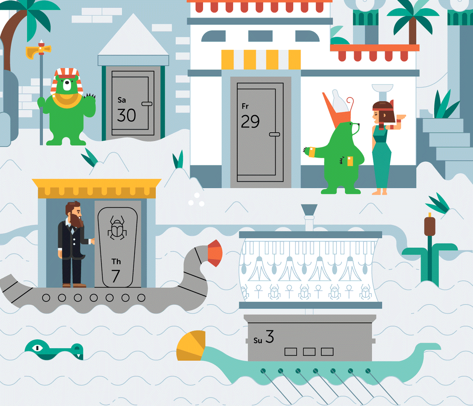 Скретч-календарь | Kaspersky — Изображение №26 — Иллюстрация, Графика на Dprofile
