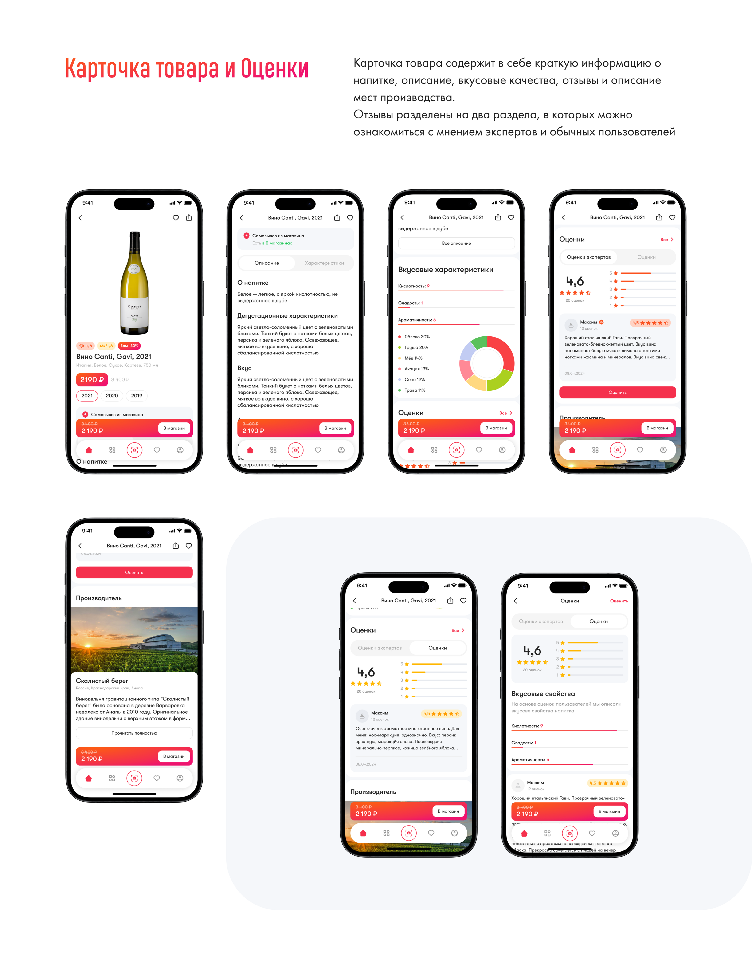 ProVino - Mobile App & UX/UI Design — Изображение №13 — Интерфейсы на Dprofile