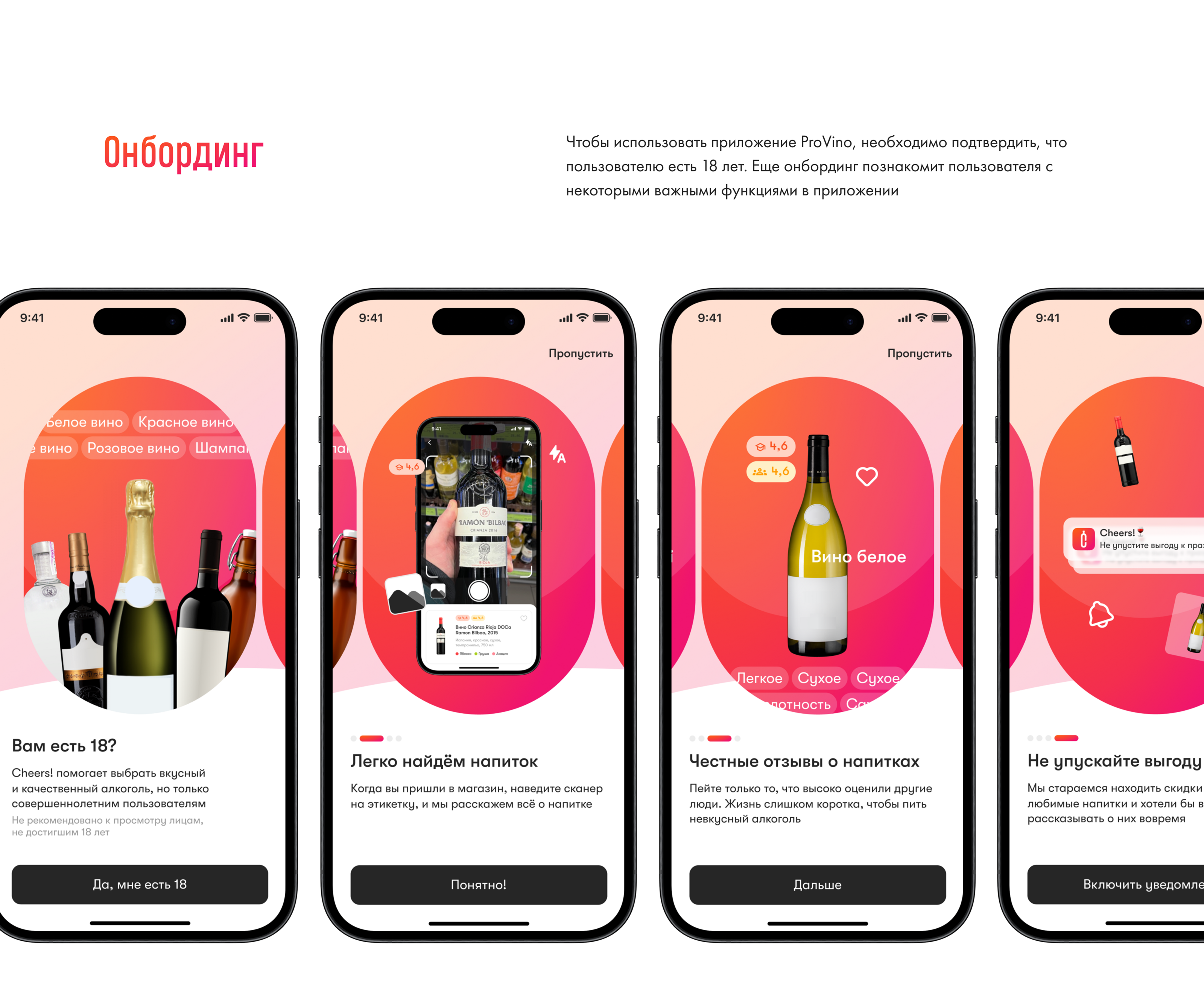 ProVino - Mobile App & UX/UI Design — Изображение №10 — Интерфейсы на Dprofile