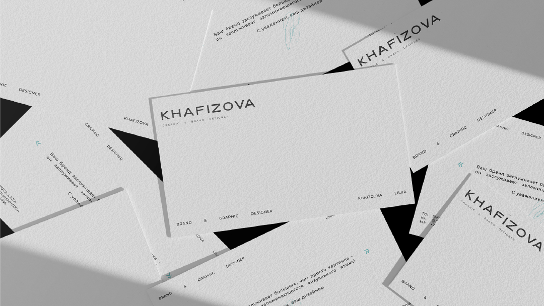 graphic&brand designer KHAFIZOVA brand identity — Изображение №7 — Брендинг на Dprofile