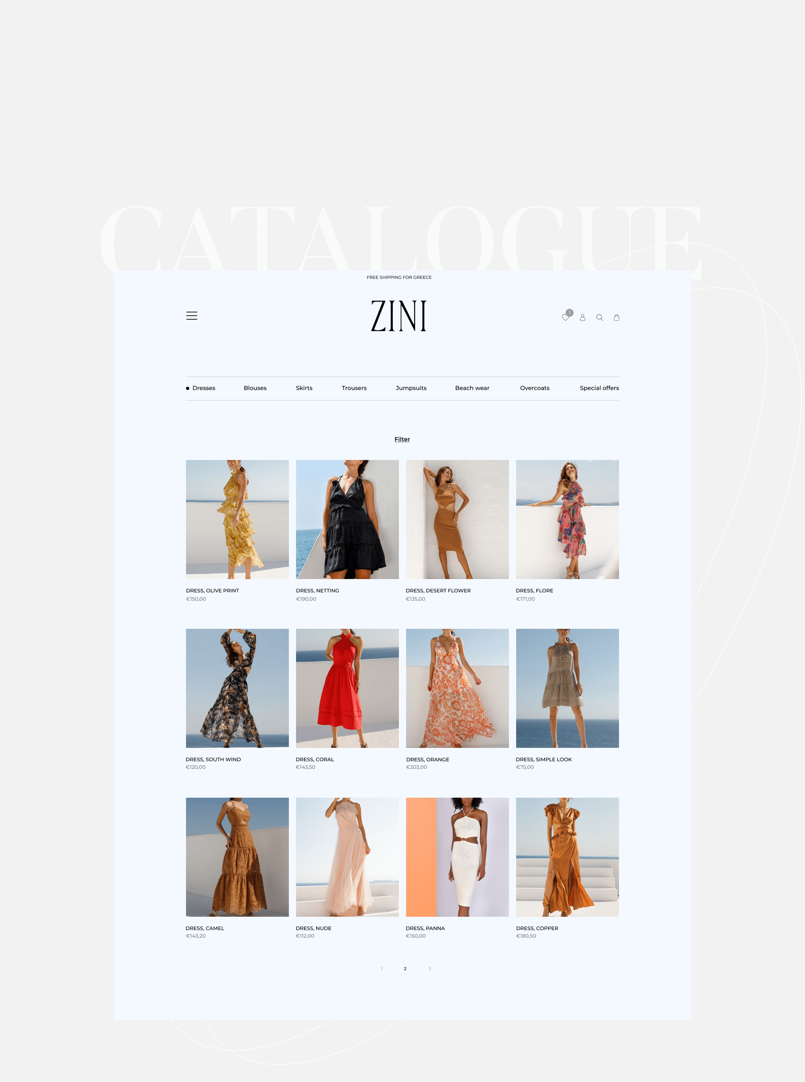 Zini boutique- Редизайн-концепт (e-commerce) — Изображение №5 — Интерфейсы на Dprofile