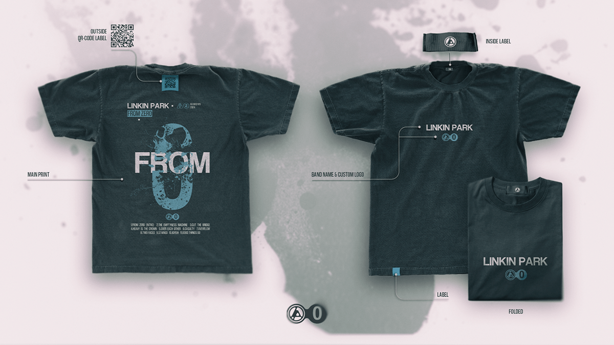 LINKIN PARK - FROM ZERO. T-SHIRT DESIGN — Изображение №3 — Брендинг, Графика на Dprofile