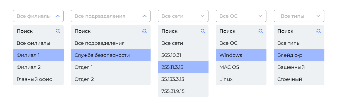 Интерфейс реестра серверного оборудования в В2В-сервисе — Изображение №2 — Интерфейсы на Dprofile