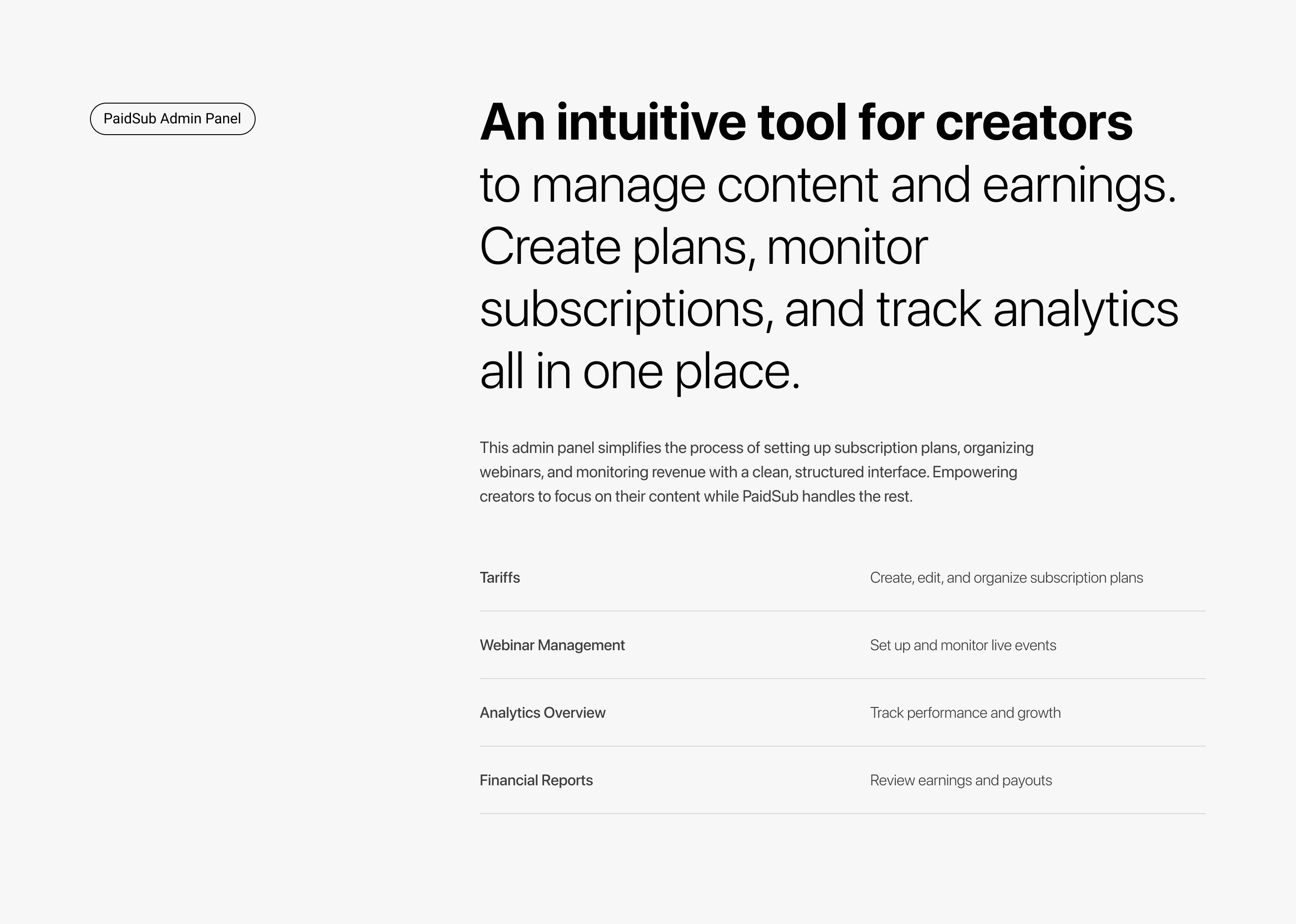 PaidSub – UX/UI design — Изображение №7 — Интерфейсы на Dprofile