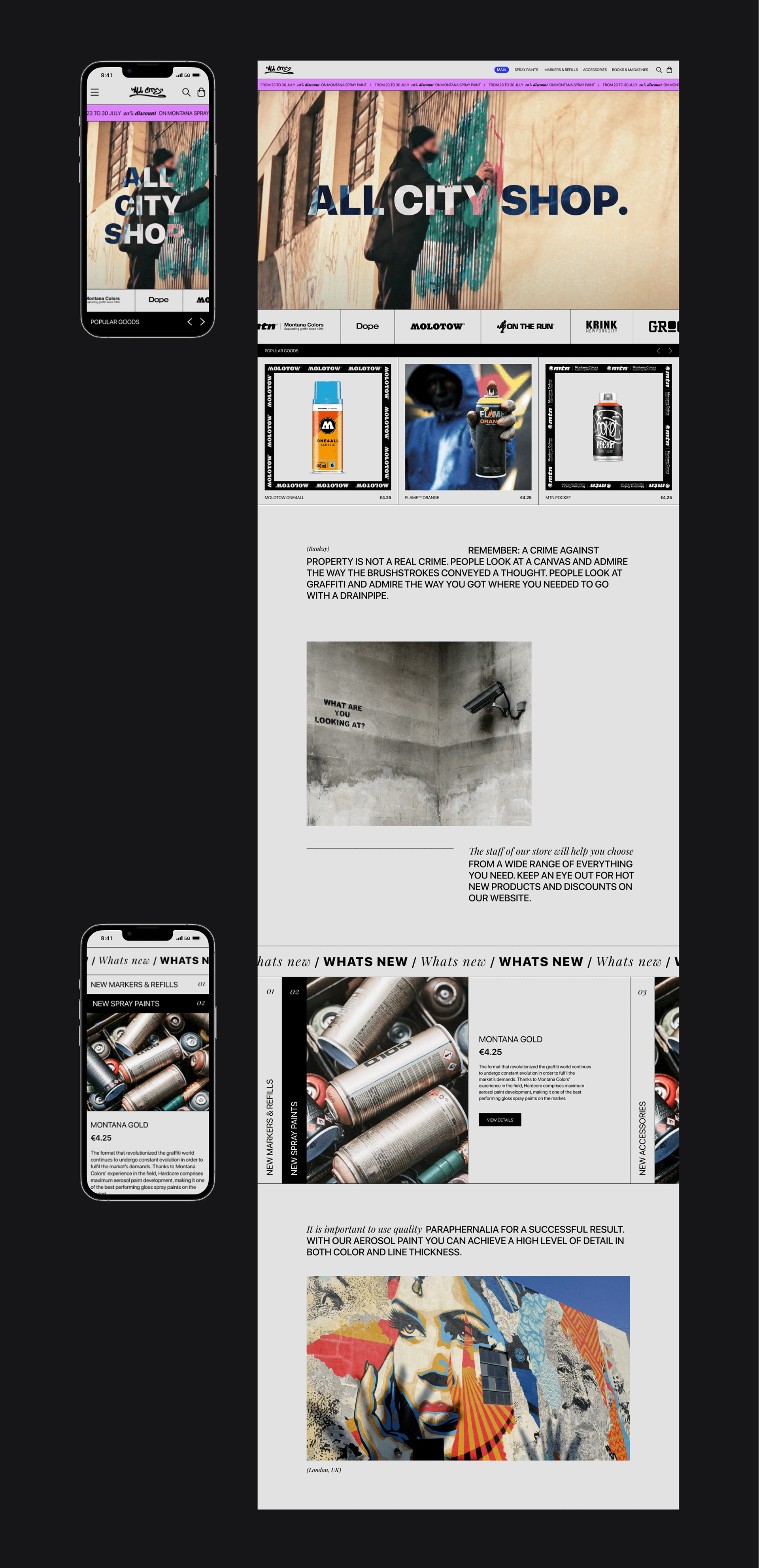 Graffiti Shop (redesign 2022) — Изображение №3 — Интерфейсы на Dprofile