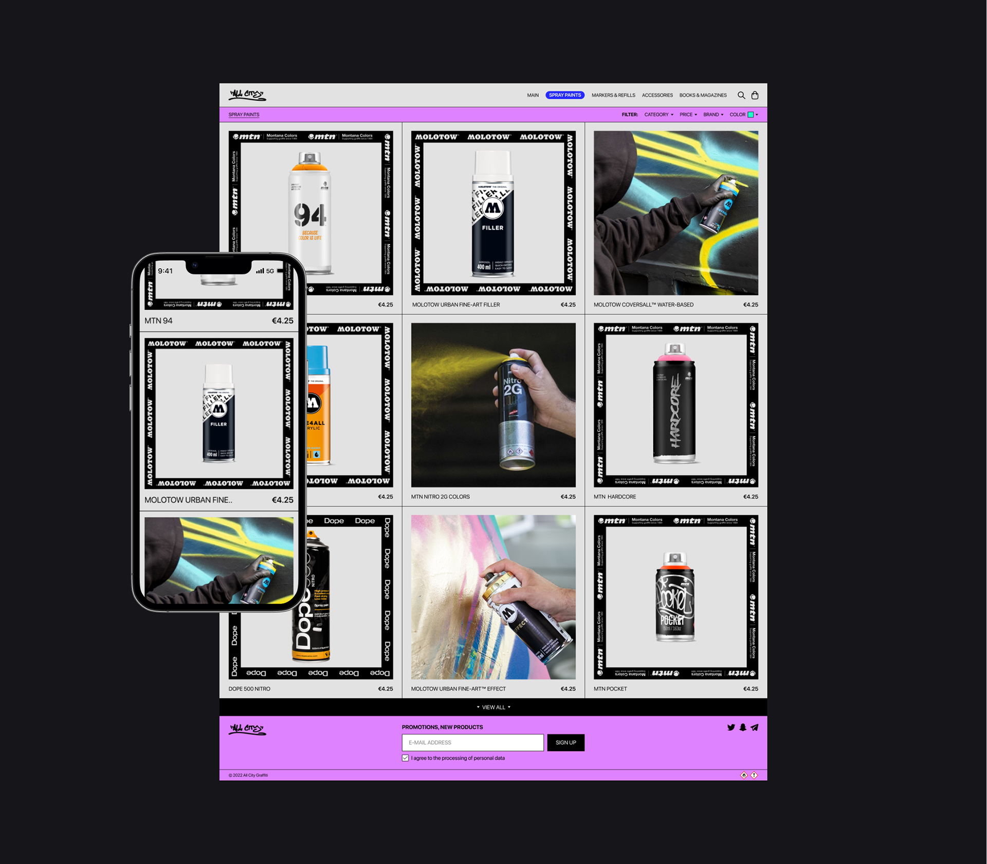Graffiti Shop (redesign 2022) — Изображение №5 — Интерфейсы на Dprofile
