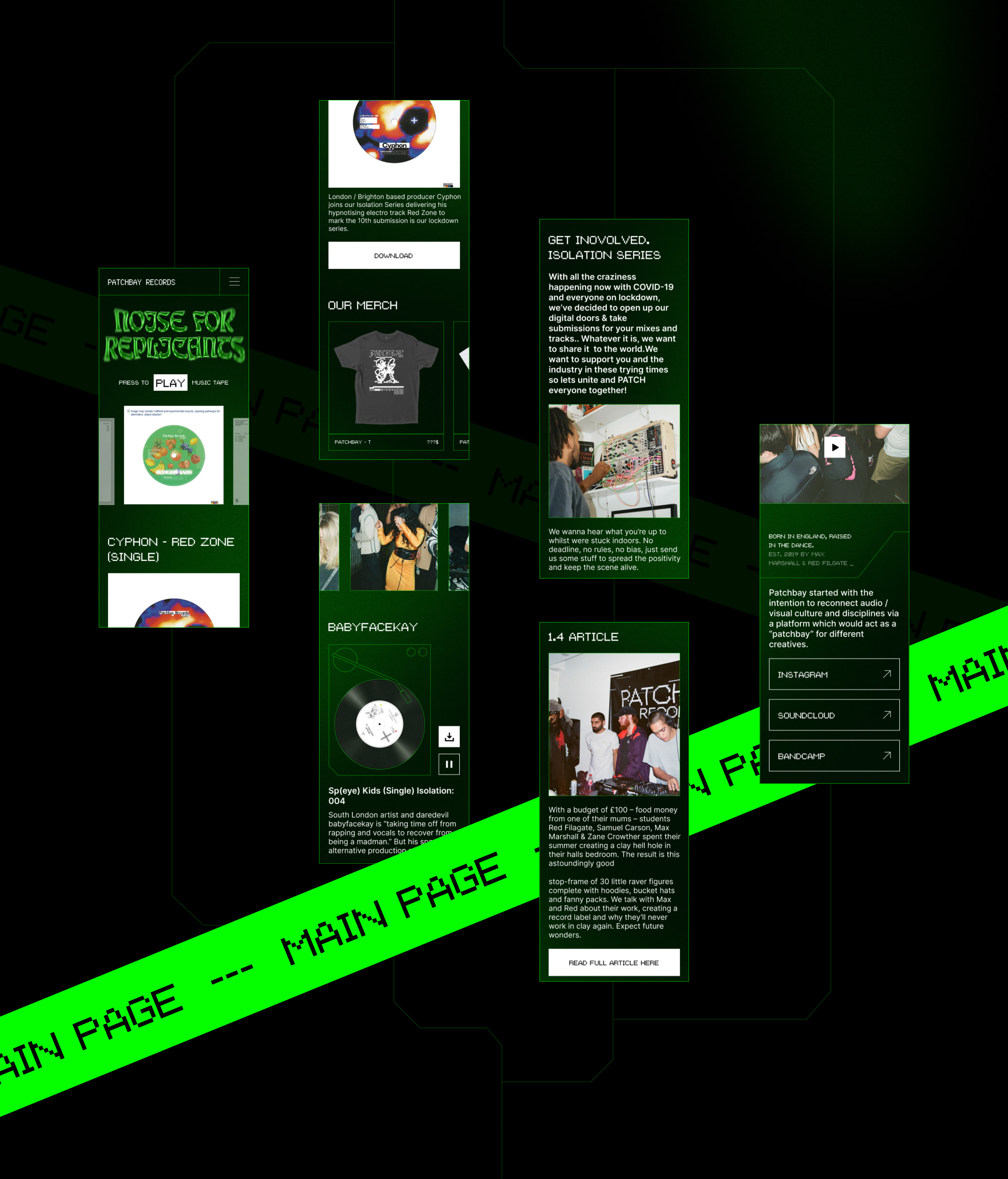 Patchbay Records (Corporate website UX/UI) — Изображение №3 — Интерфейсы на Dprofile