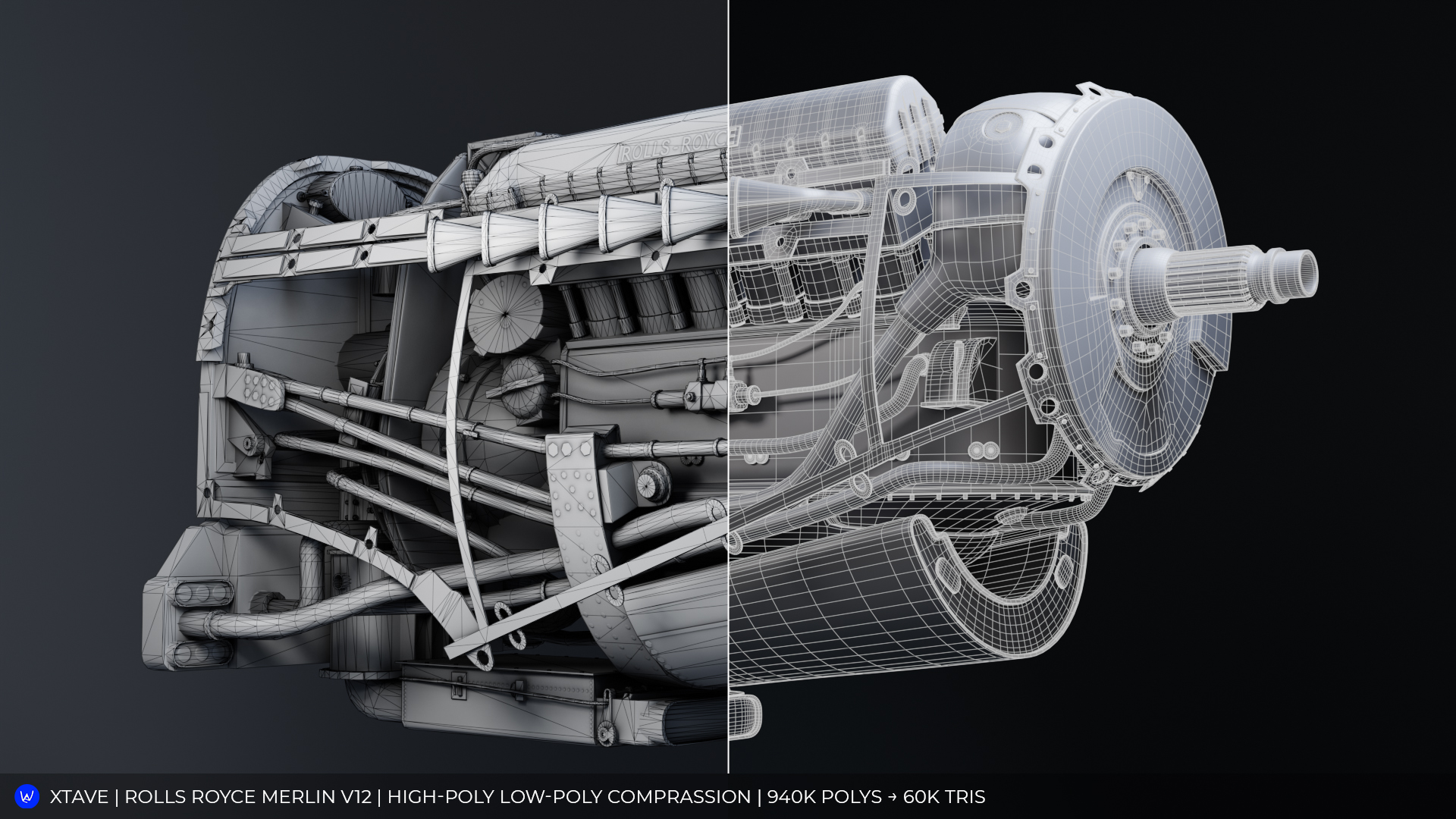 Авиационный двигатель Rolls Royce Merlin HP/LP — Изображение №8 — 3D на Dprofile