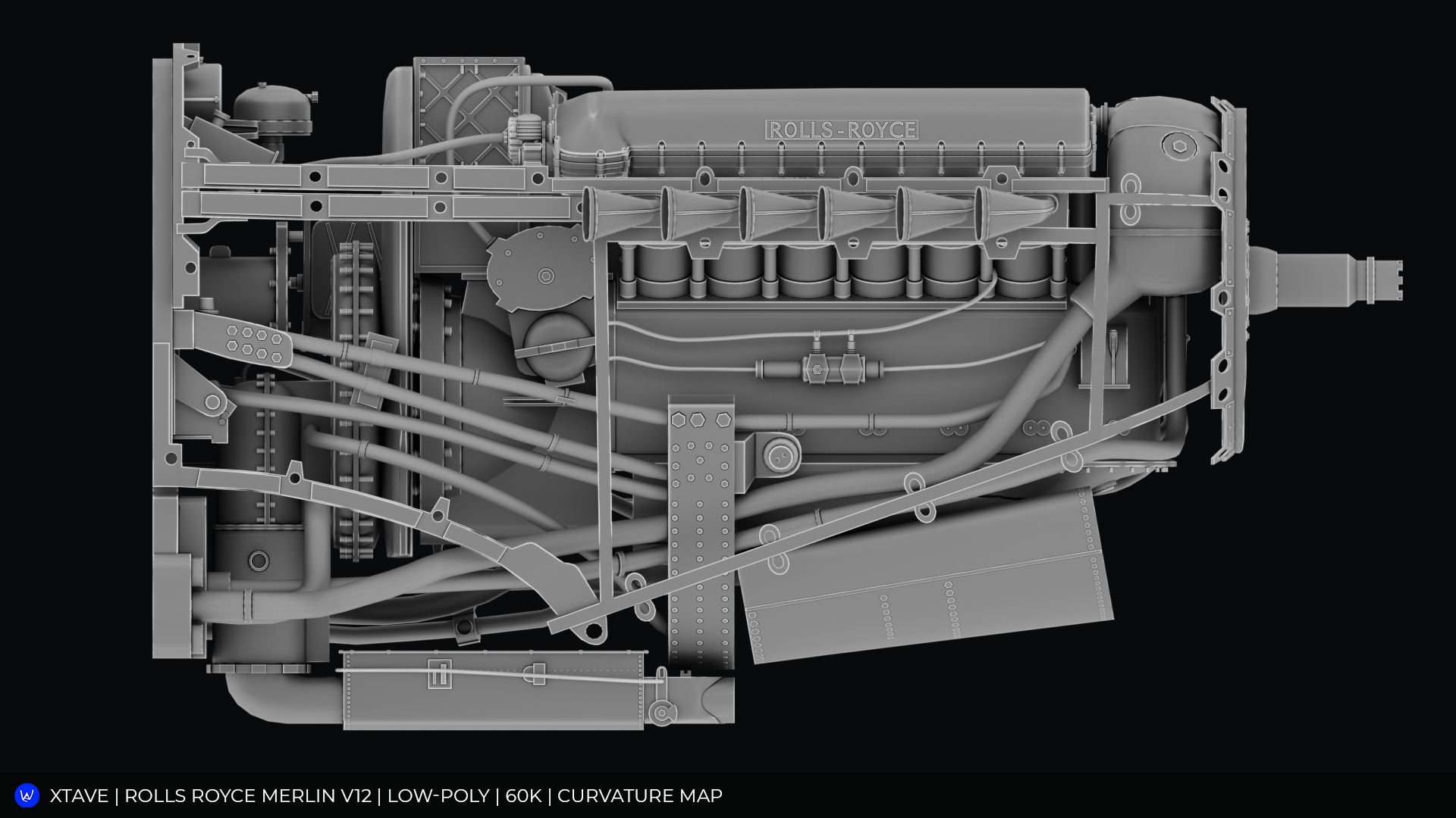 Авиационный двигатель Rolls Royce Merlin HP/LP — Изображение №13 — 3D на Dprofile