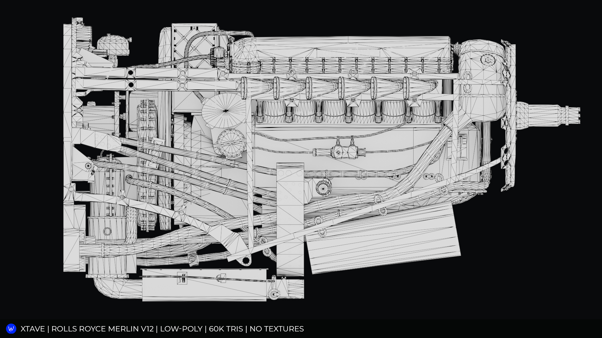 Авиационный двигатель Rolls Royce Merlin HP/LP — Изображение №11 — 3D на Dprofile