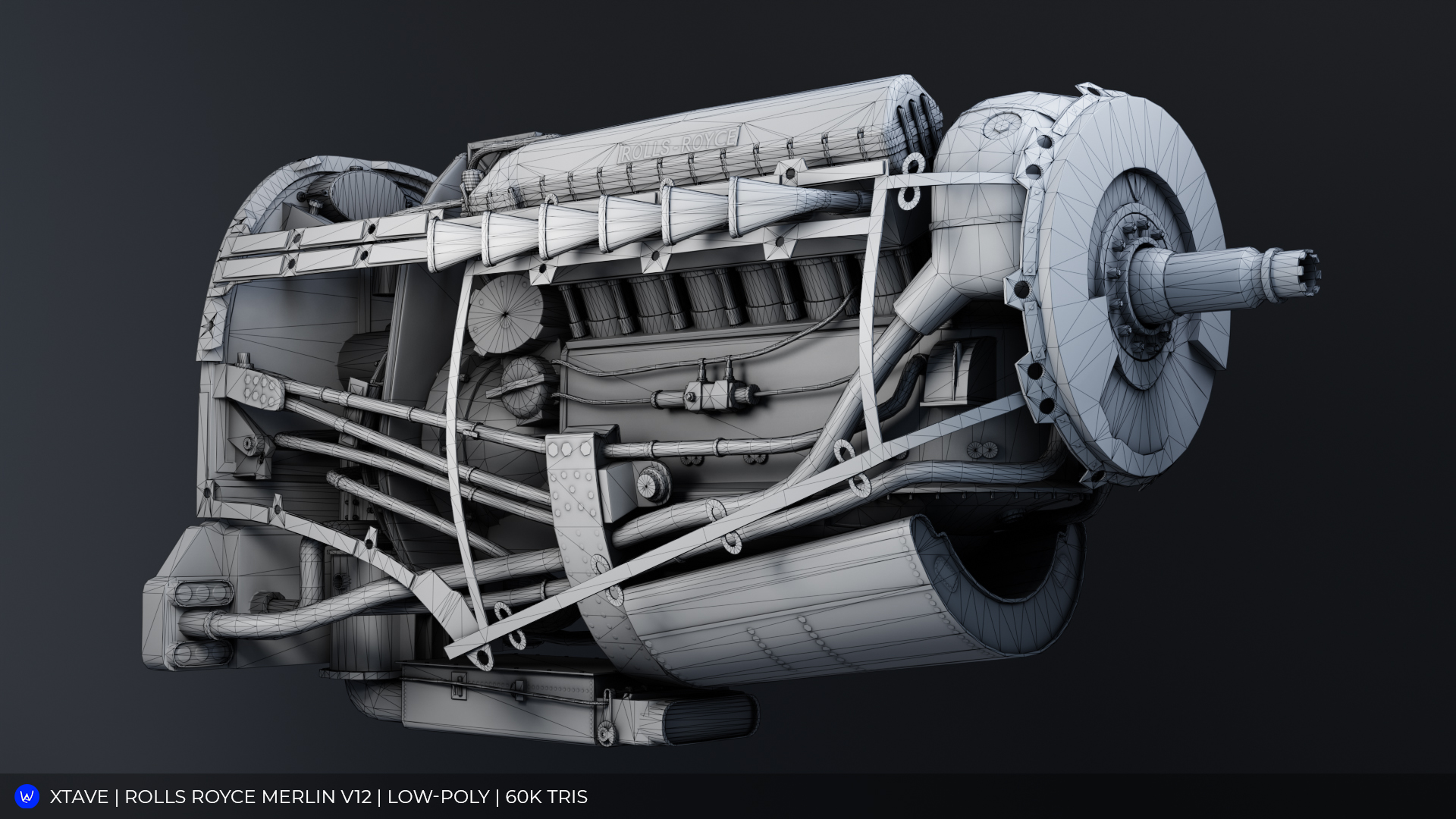 Авиационный двигатель Rolls Royce Merlin HP/LP — Изображение №7 — 3D на Dprofile
