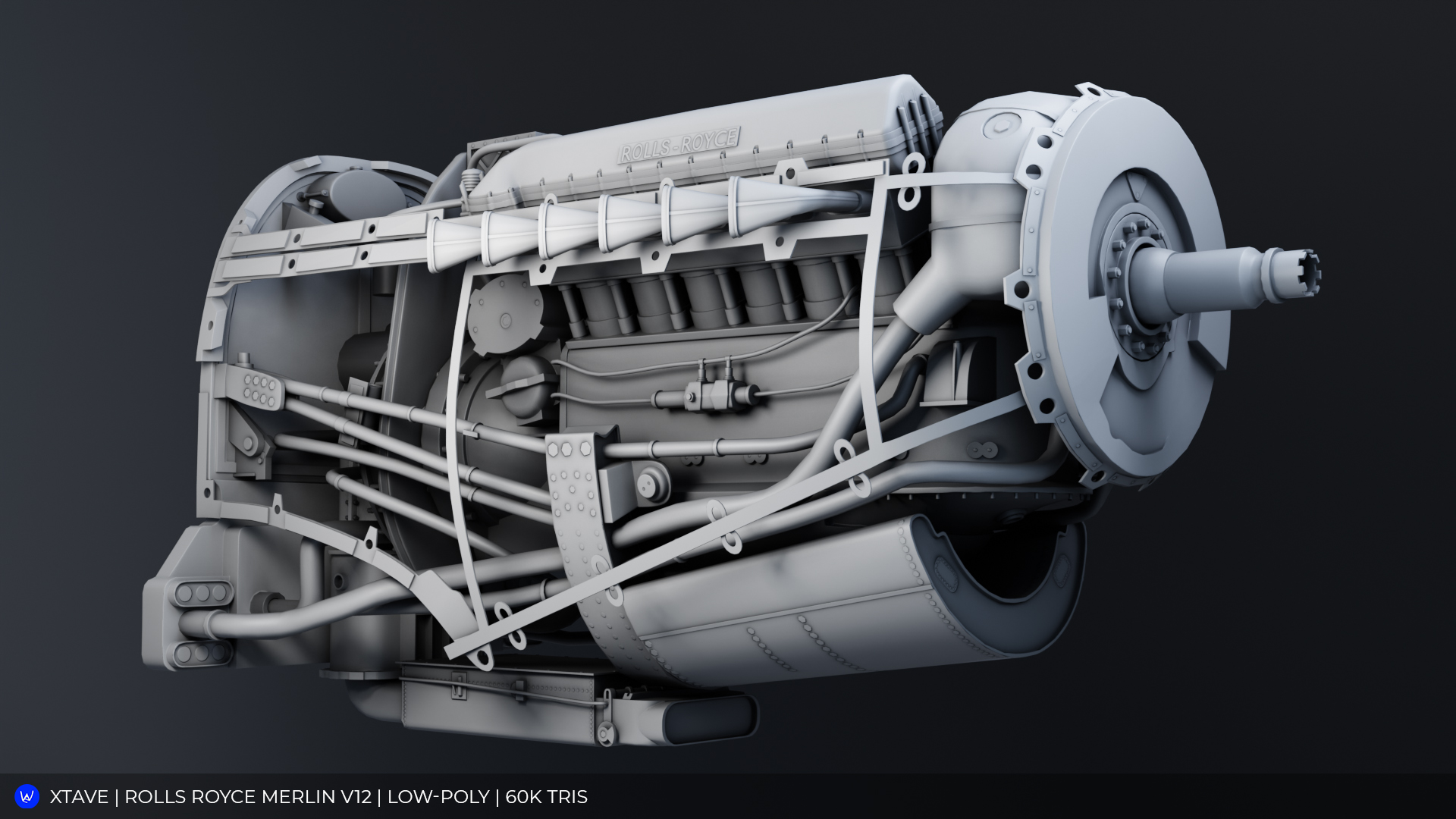 Авиационный двигатель Rolls Royce Merlin HP/LP — Изображение №6 — 3D на Dprofile