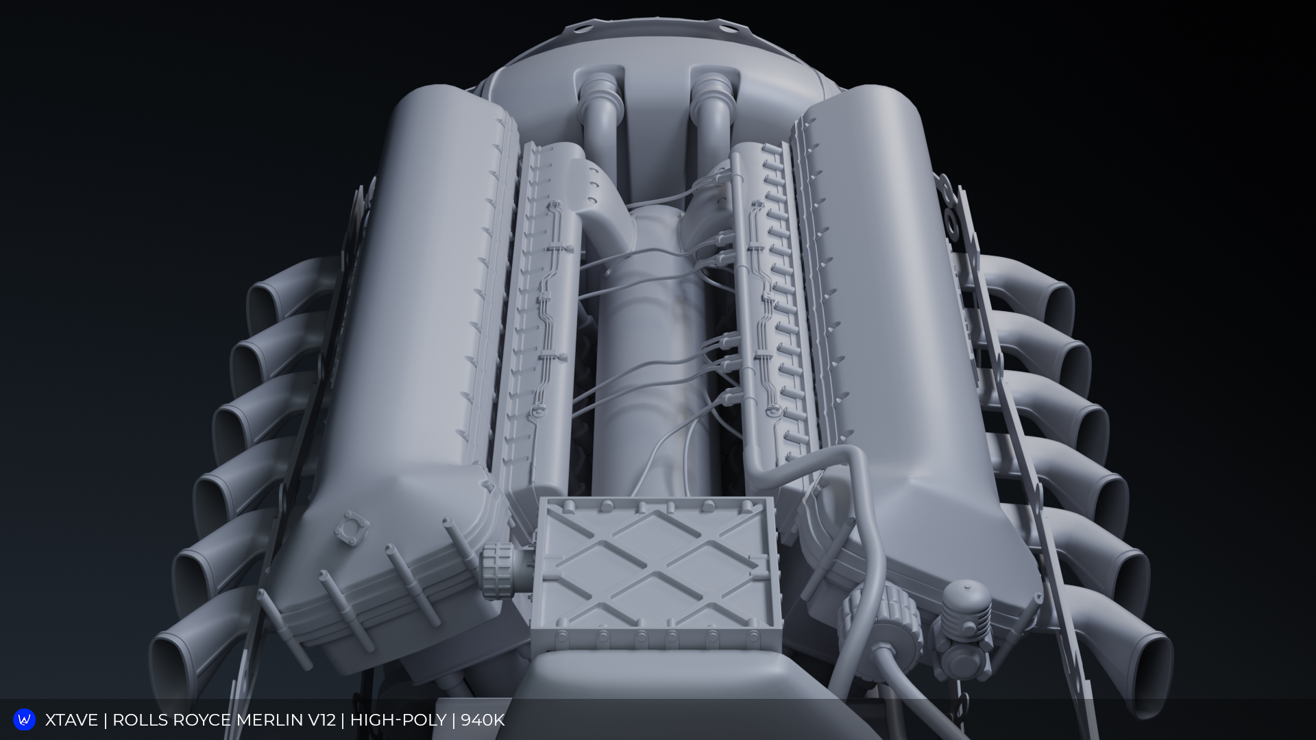 Авиационный двигатель Rolls Royce Merlin HP/LP — Изображение №2 — 3D на Dprofile