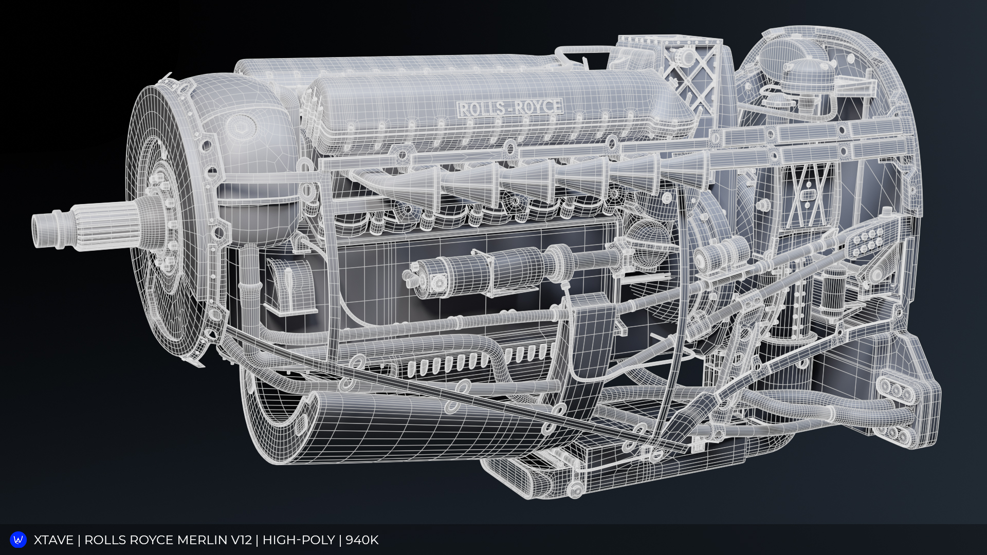 Авиационный двигатель Rolls Royce Merlin HP/LP — Изображение №5 — 3D на Dprofile