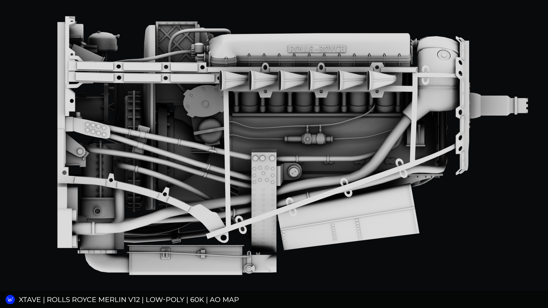 Авиационный двигатель Rolls Royce Merlin HP/LP — Изображение №12 — 3D на Dprofile