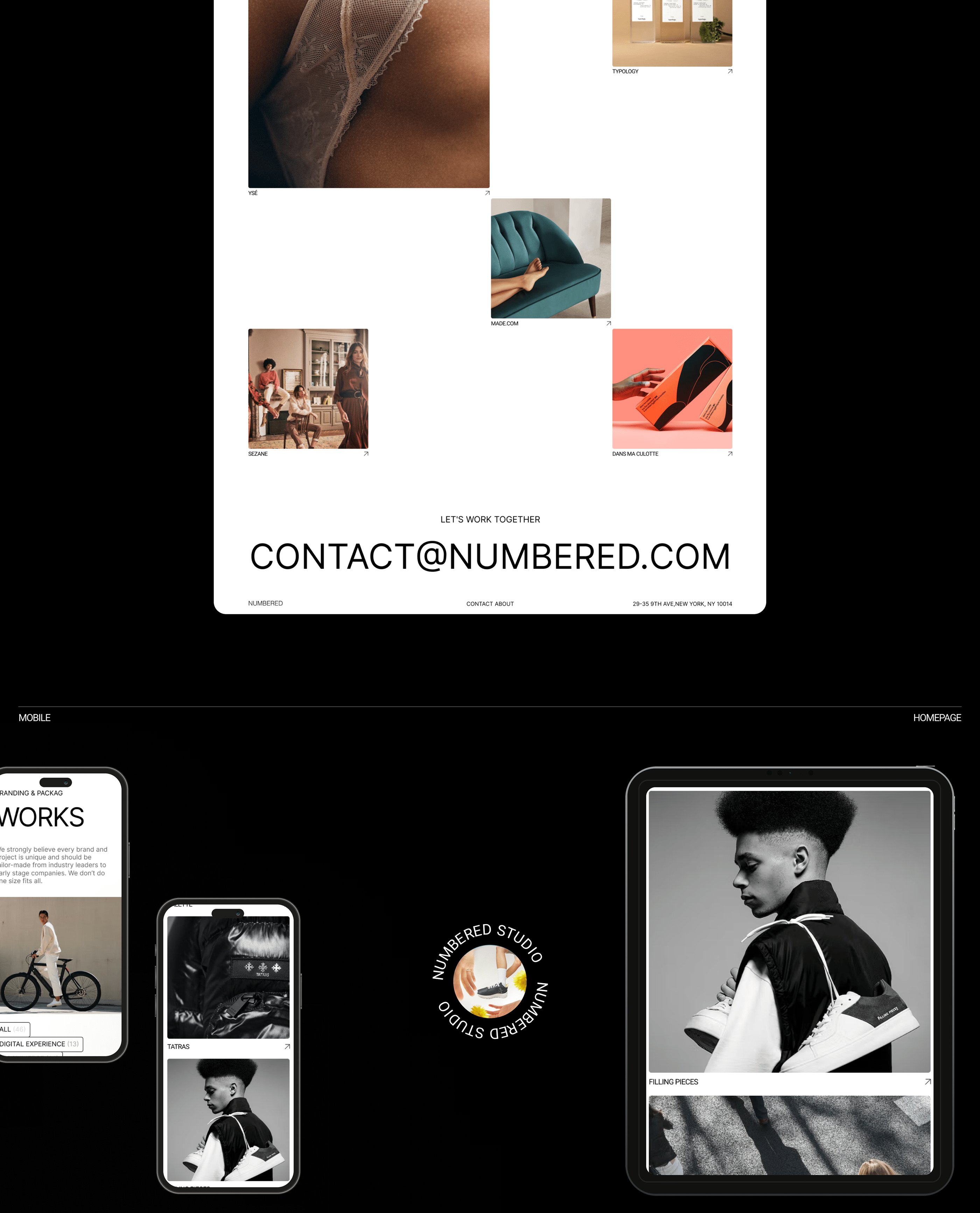 NUMBERED | Studio website — Изображение №3 — Интерфейсы на Dprofile