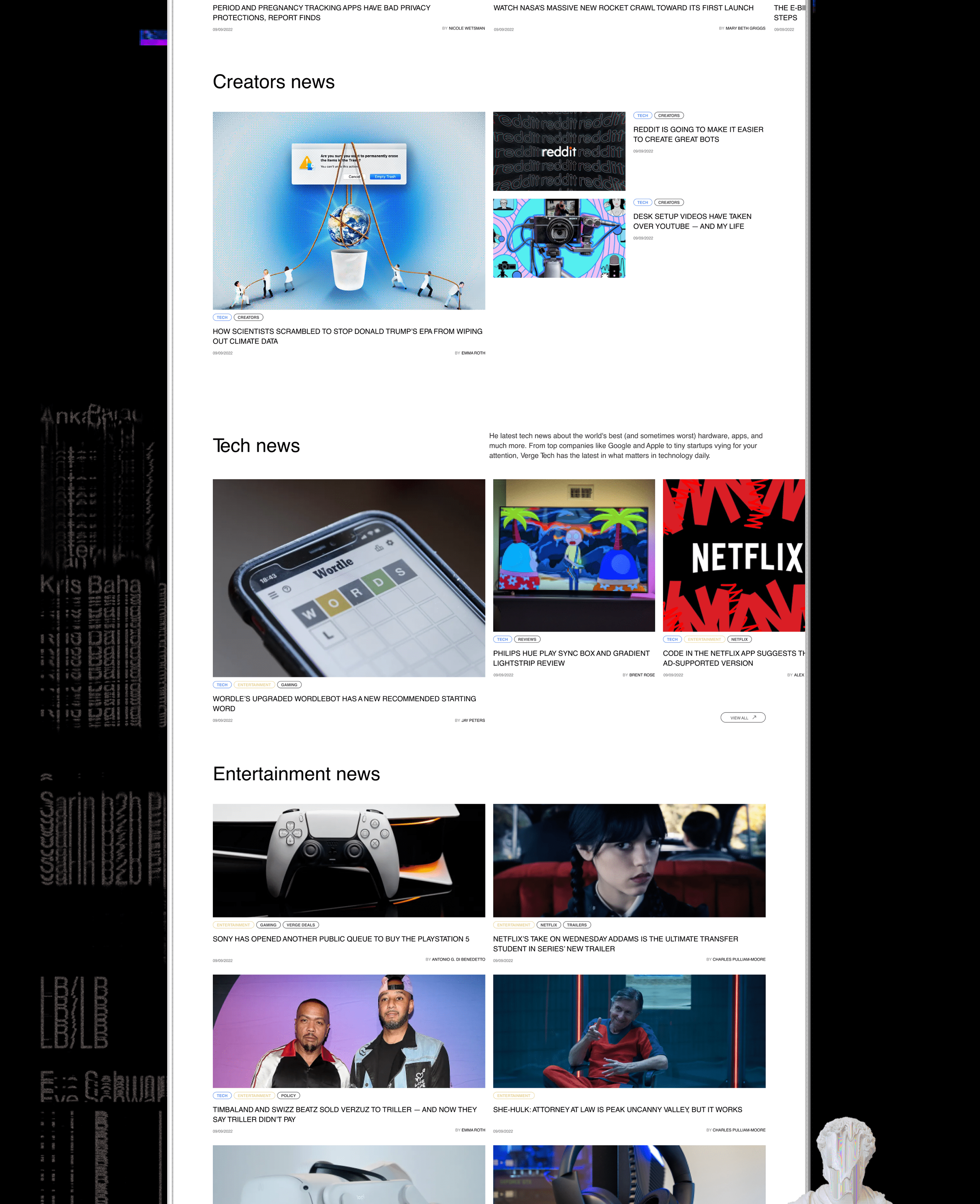 THE VERGE | News website redesign — Изображение №3 — Интерфейсы на Dprofile