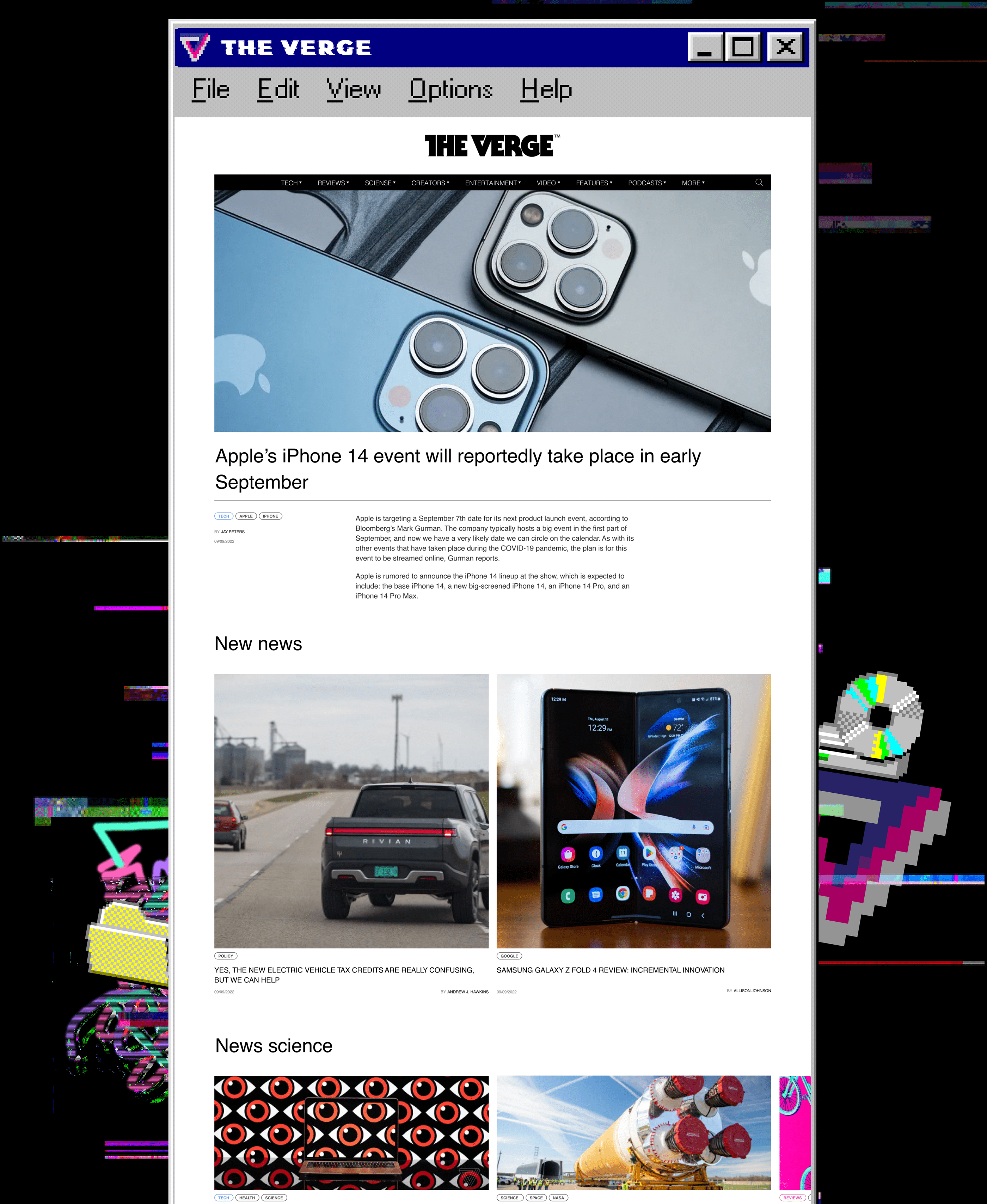 THE VERGE | News website redesign — Изображение №2 — Интерфейсы на Dprofile