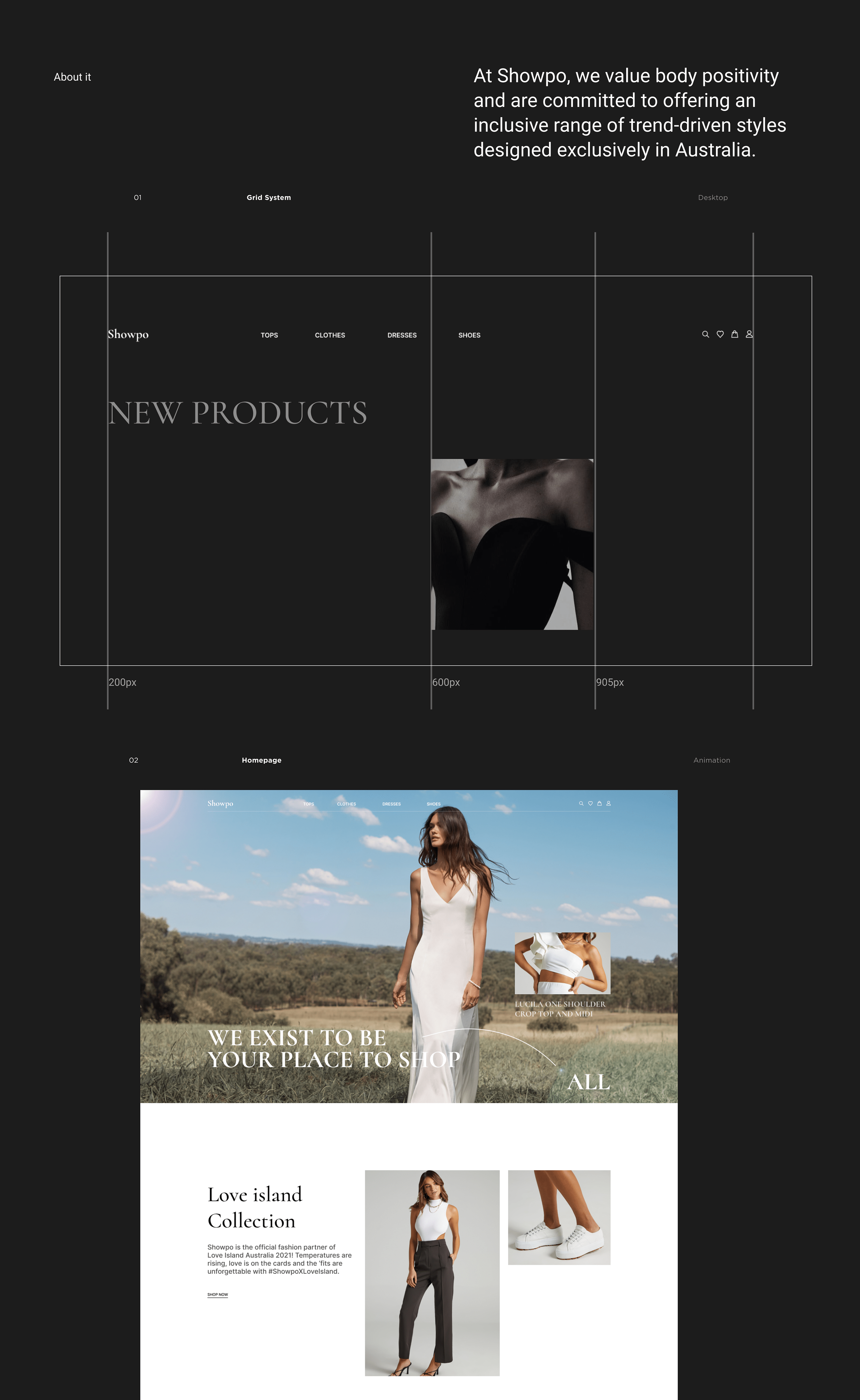 Showpo - Website. — Изображение №2 — Интерфейсы на Dprofile