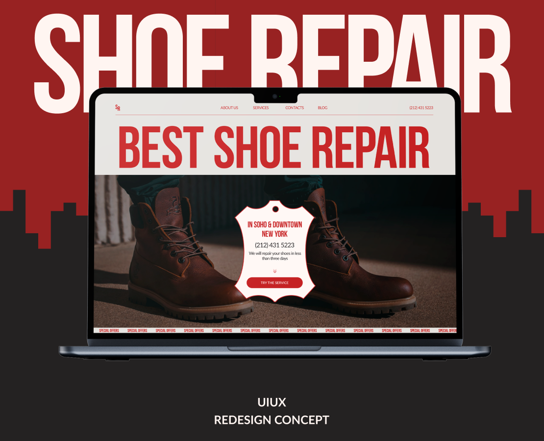 Best Shoe Repair — Интерфейсы на Dprofile