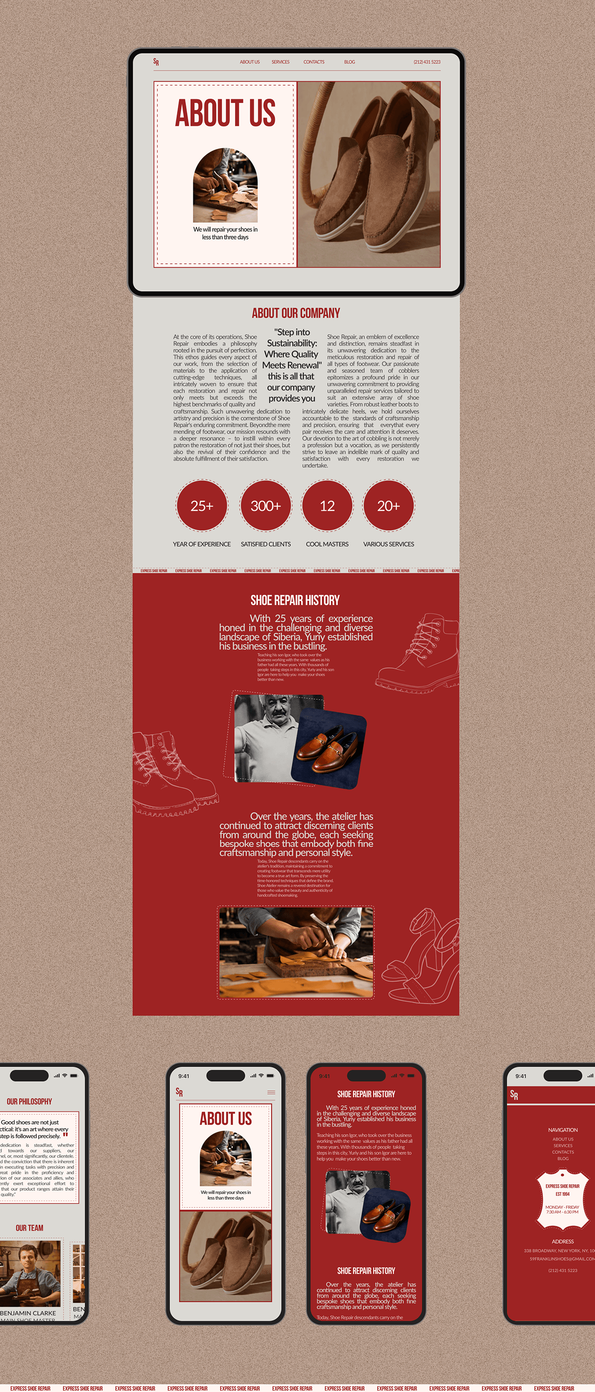 Best Shoe Repair — Изображение №13 — Интерфейсы на Dprofile