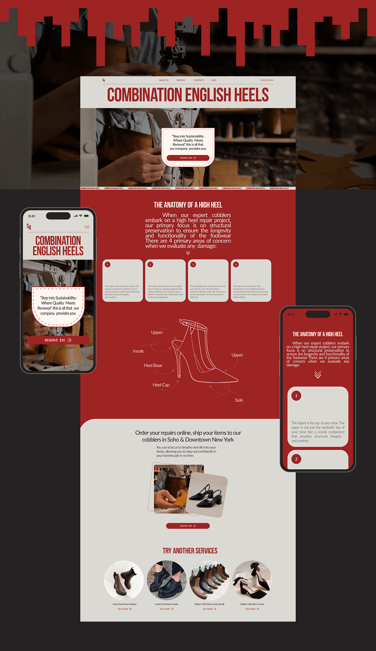 Best Shoe Repair — Изображение №9 — Интерфейсы на Dprofile