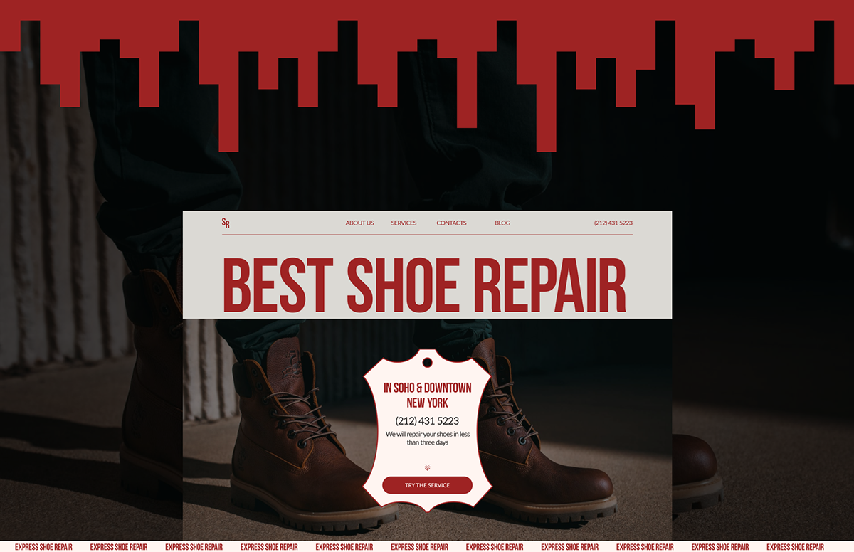 Best Shoe Repair — Изображение №2 — Интерфейсы на Dprofile