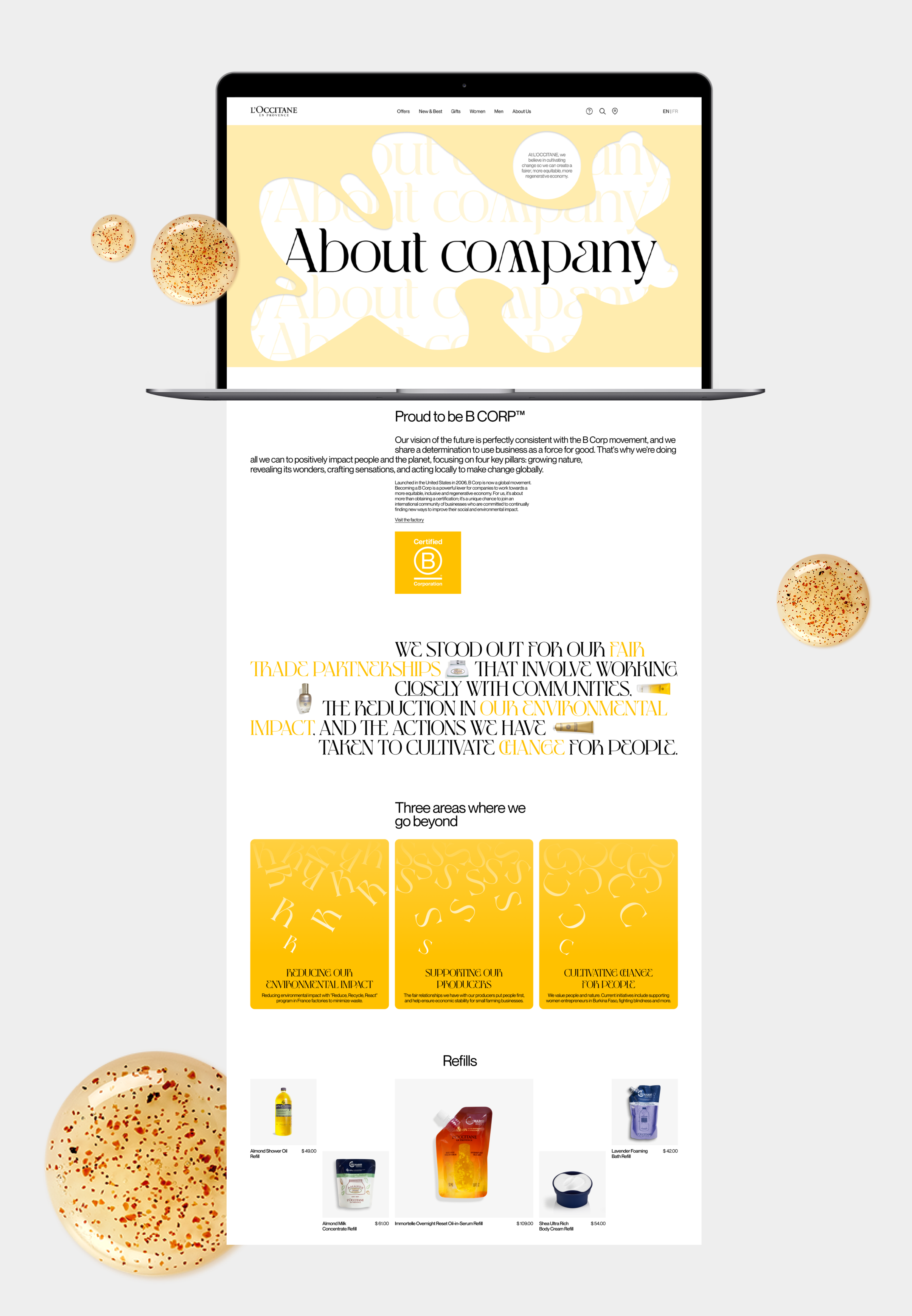 L'Occitane | Редизайн | Корпоративный сайт — Изображение №9 — Интерфейсы на Dprofile