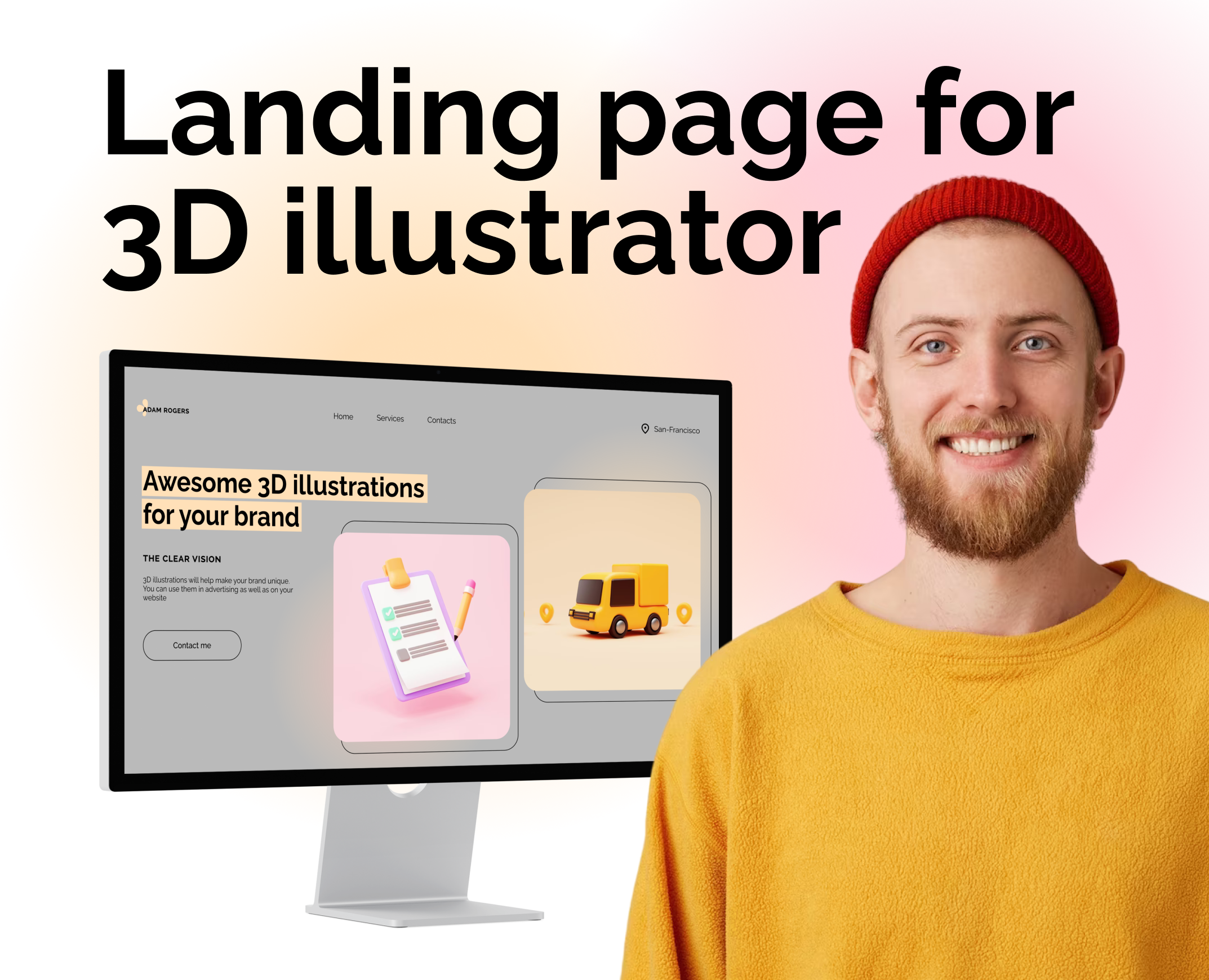 Landing page for creator — Интерфейсы на Dprofile